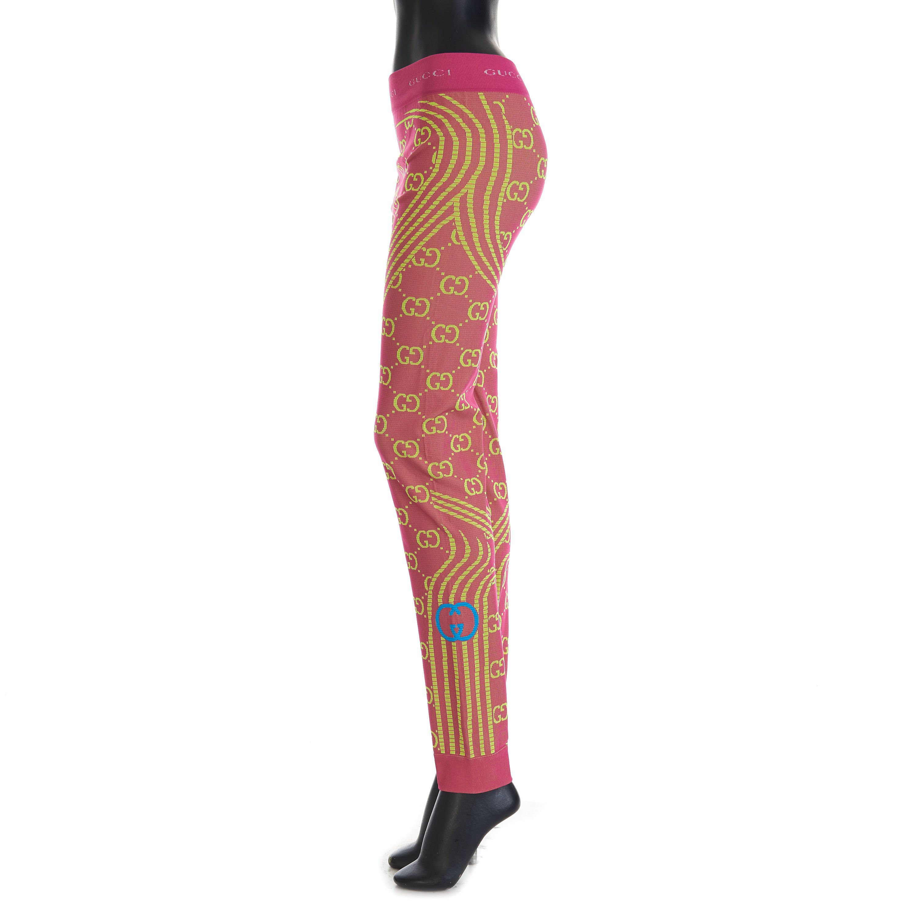 Gucci GG Jacquard Tubular Jersey Leggings Size S Size 27" / US 4 / IT 40 - 3 Thumbnail