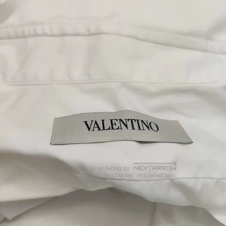 Valentino Valentino Cotton solid color lapel long-sleeved shirt Size S / US 4 / IT 40 - 5 Thumbnail