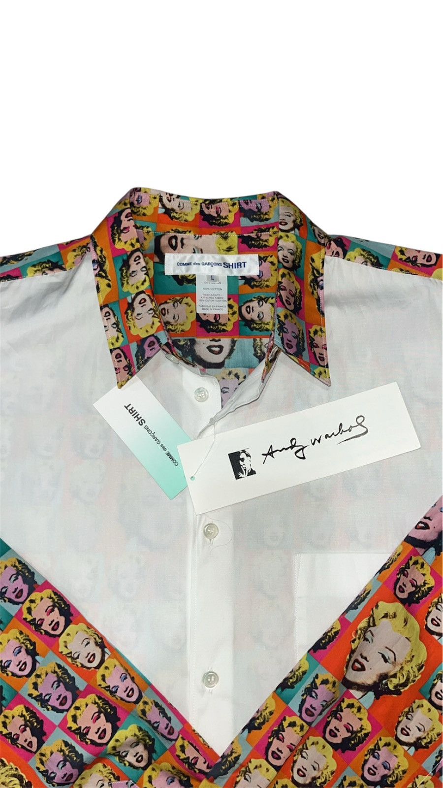 Comme des Garcons SHIRT Comme Des Garcons Shirt x Andy Warhol Marilyn Monroe Size US L / EU 52-54 / 3 - 5 Thumbnail