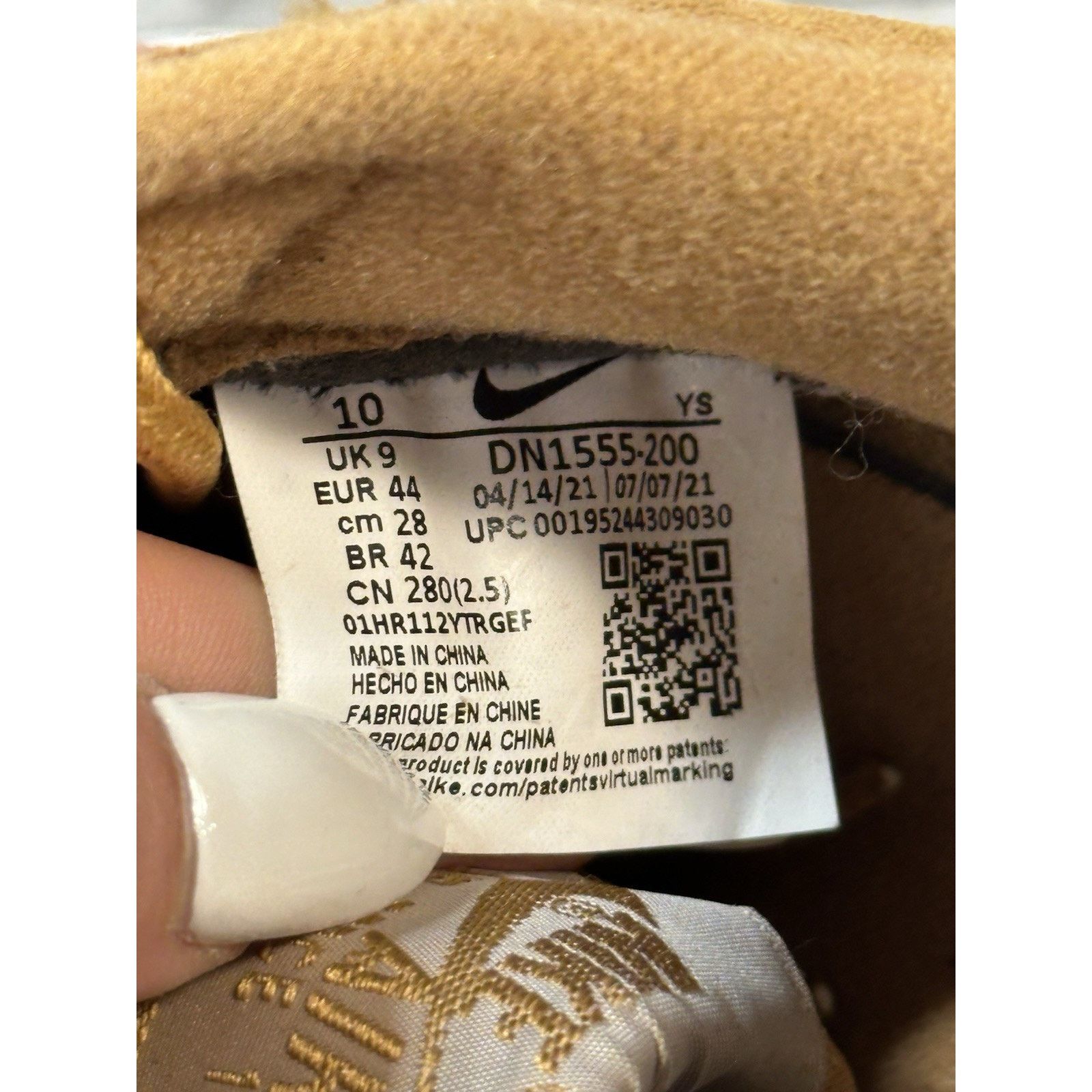 Nike × Supreme Nike Air Force 1 Low SP x Supreme Wheat - Size 10 Size US 10 / EU 43 - 7 Thumbnail