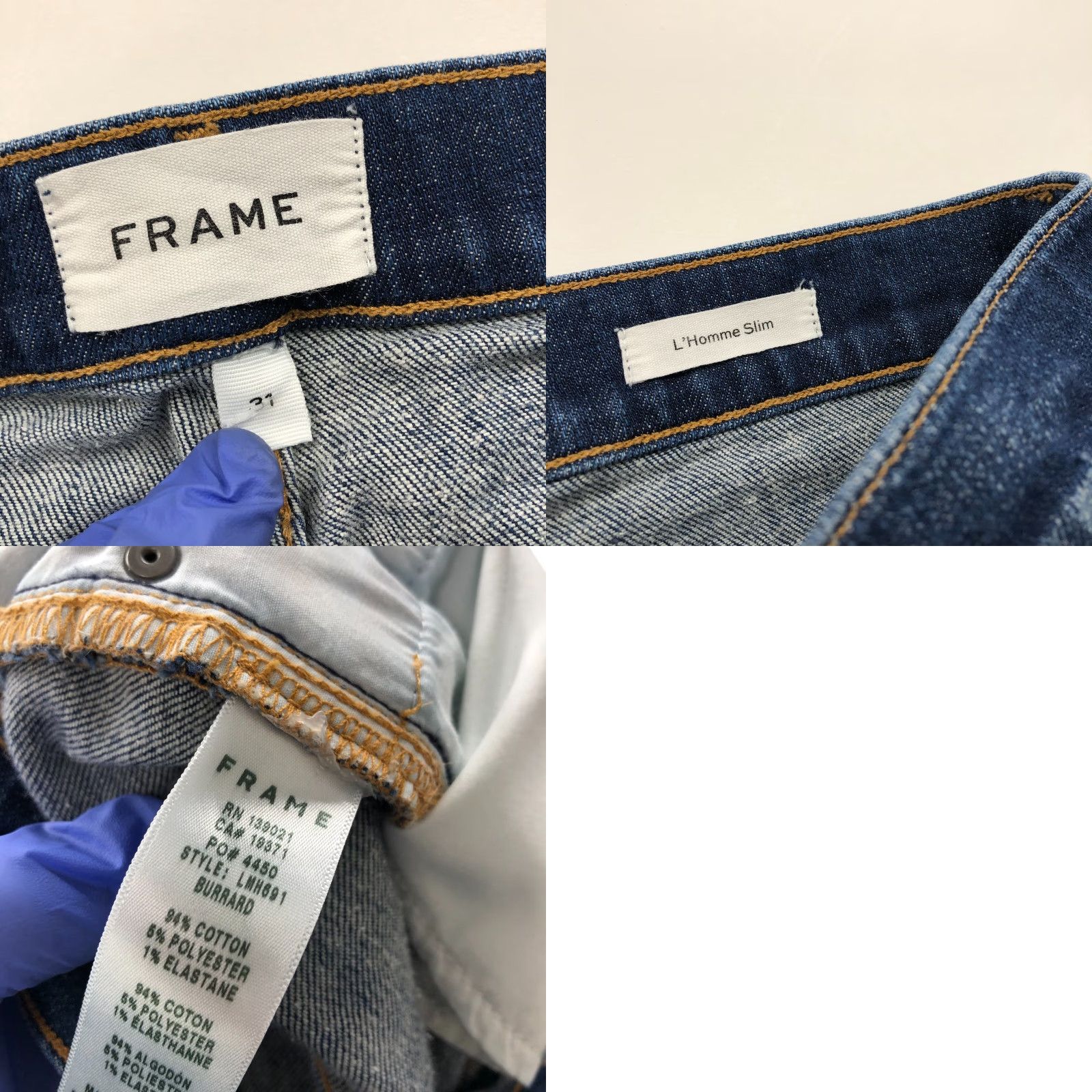 Frame FRAME L'Homme Slim Jeans Blue Denim Men’s 31 Slim Straight 5-Pocket Stretch Mid Rise Inseam 32in Regular Size XS-XL? Size US 31 - 8 Thumbnail