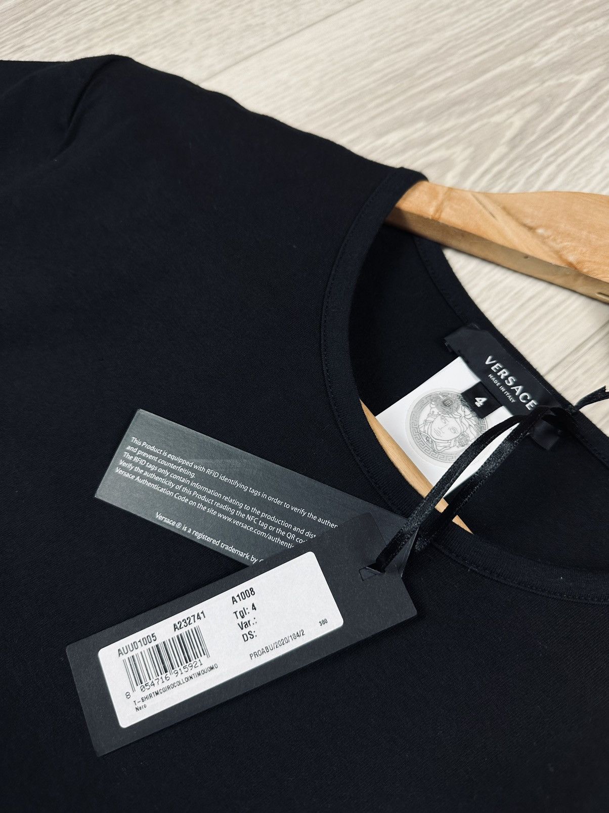 Versace VERSACE T-Shirt Crew Neck Short Sleeves Black NEW Size US M / EU 48-50 / 2 - 6 Thumbnail