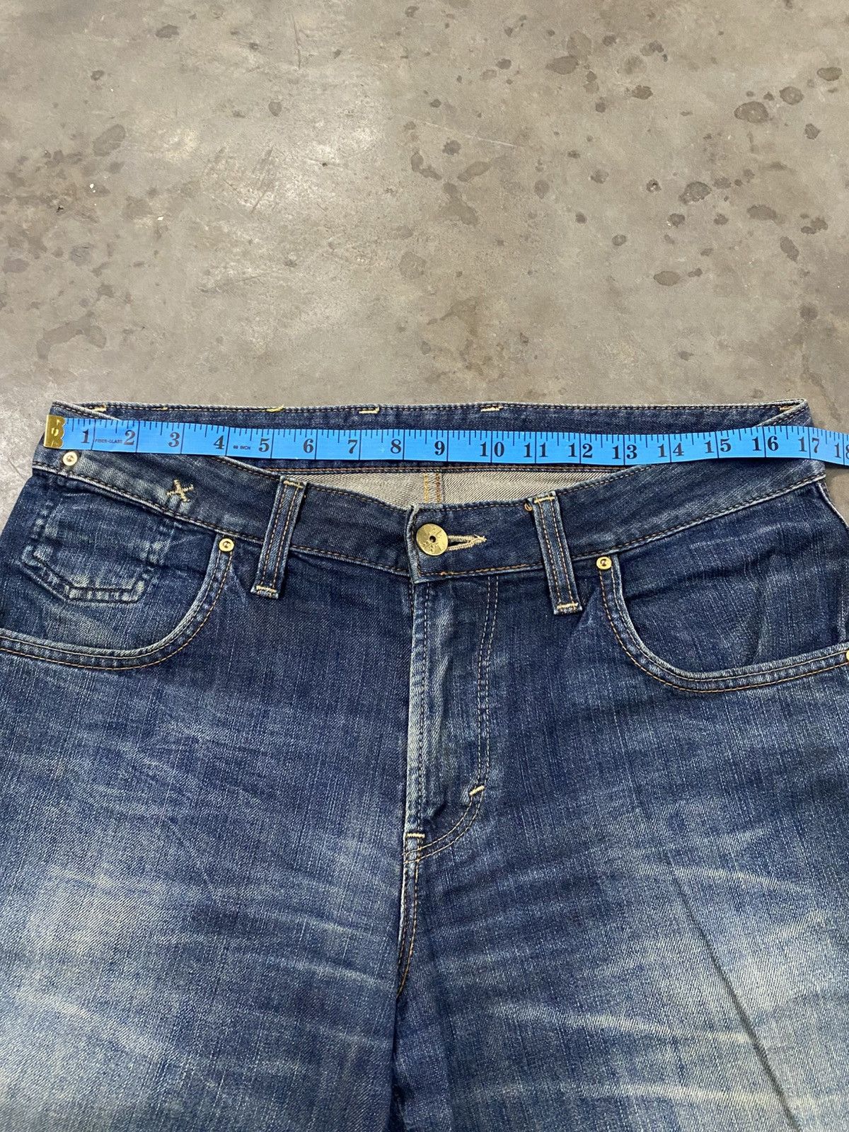 Lee Baggy Flare Vintage Lee Blue Distressed Denim @313 Size US 34 / EU 50 - 11 Thumbnail