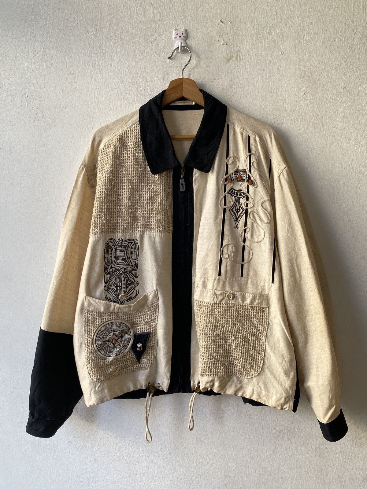 Lancel × Vintage Vintage 90s Lancel Zipper Jacket Size US L / EU 52-54 / 3 - 3 Thumbnail