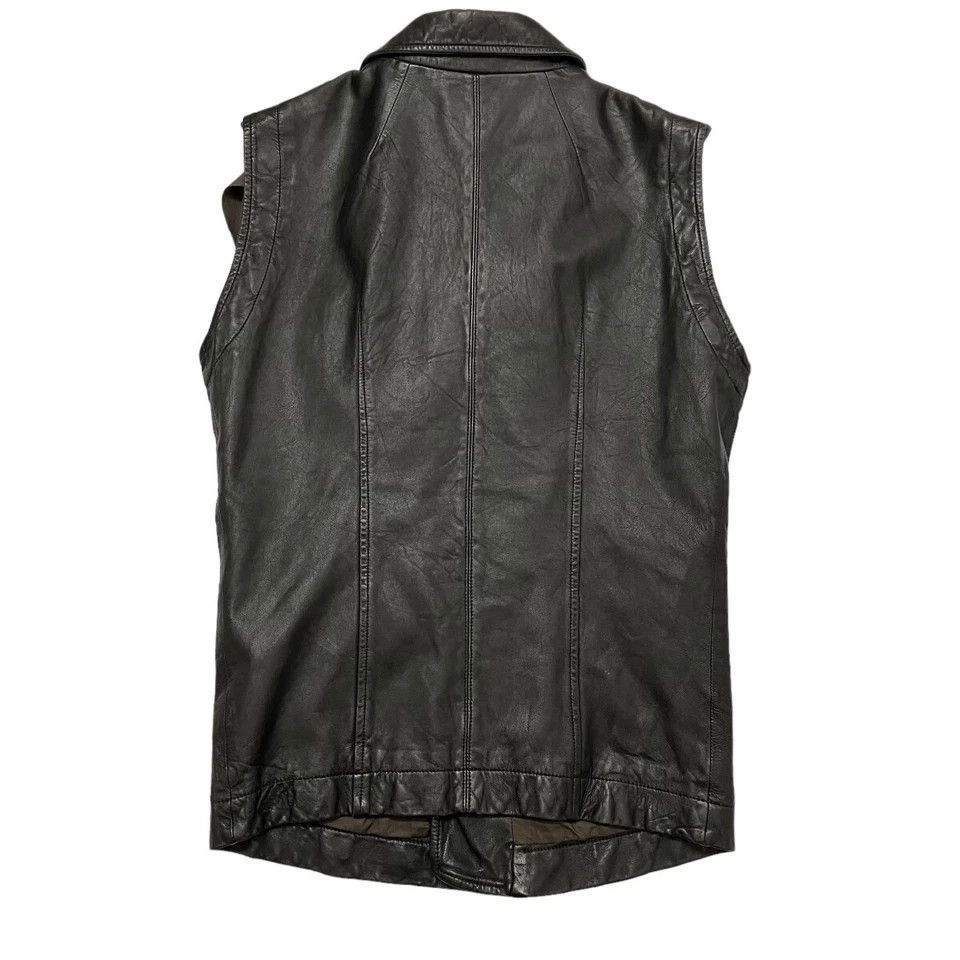 Rick Owens os11x0925 Sleeveless Leather Jacket in Black Size US S / EU 44-46 / 1 - 2 Thumbnail