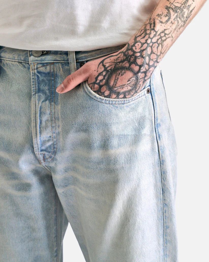 Acne Studios o1s1v1r1oon0825 Holo Mermaid Denim in Light Blue Size US 32 / EU 48 - 5 Thumbnail