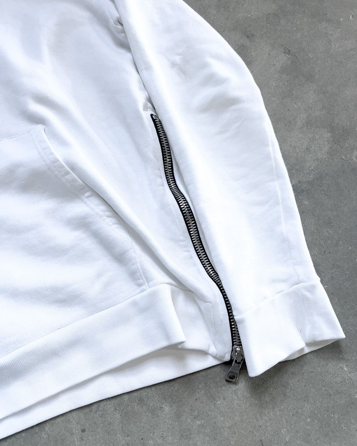 Balmain WHITE SIDE ZIP HOODIE Size US M / EU 48-50 / 2 - 4 Thumbnail