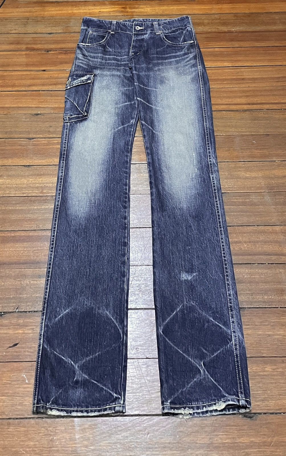 Johnbull Very Rare Vintage Brand Johnbull Tactical Flash Jeans 1990s Size US 33 - 1 Thumbnail