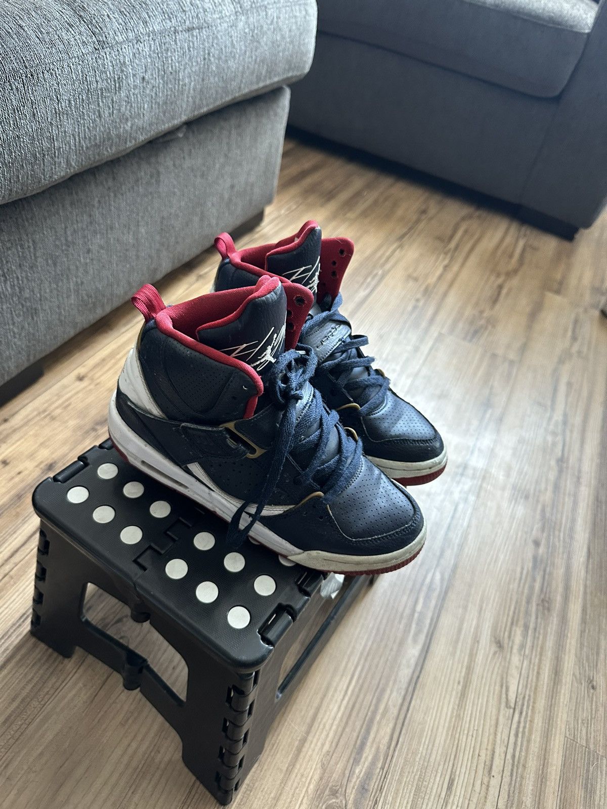 Nike × Vintage Size 5 (GS) - Jordan Flight 45 High Midnight Navy Youth Size US 5 / IT 35 - 4 Thumbnail