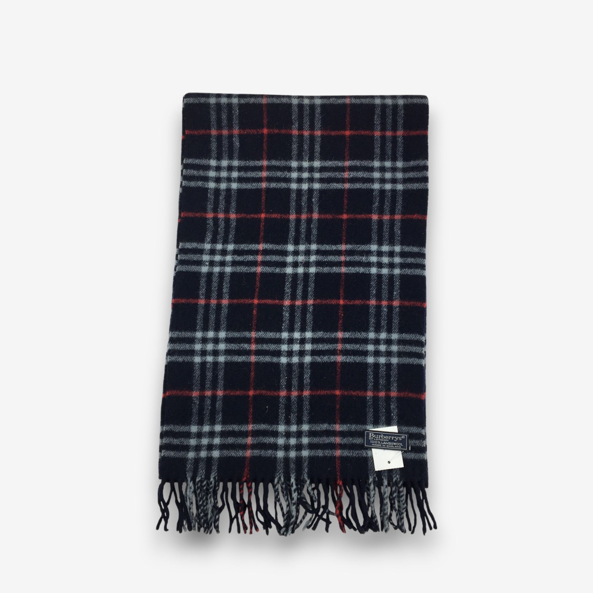Burberry Vintage 90s Burberry Scarf Muffler Wool Cashmere Scarves Size ONE SIZE - 2 Thumbnail