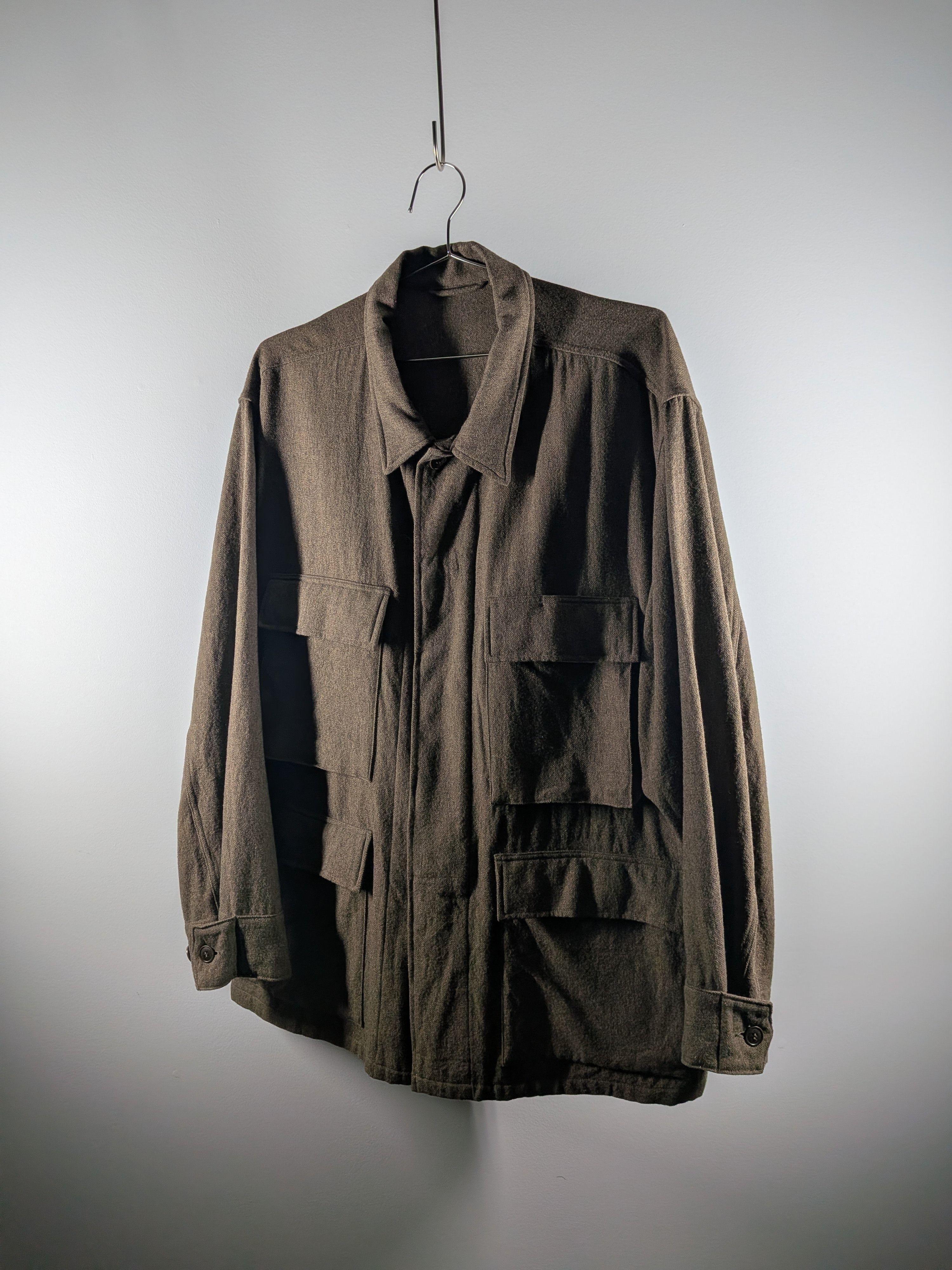 Comoli Comoli Khaki B.D.U Jacket Wool Size US M / EU 48-50 / 2 - 1 Thumbnail