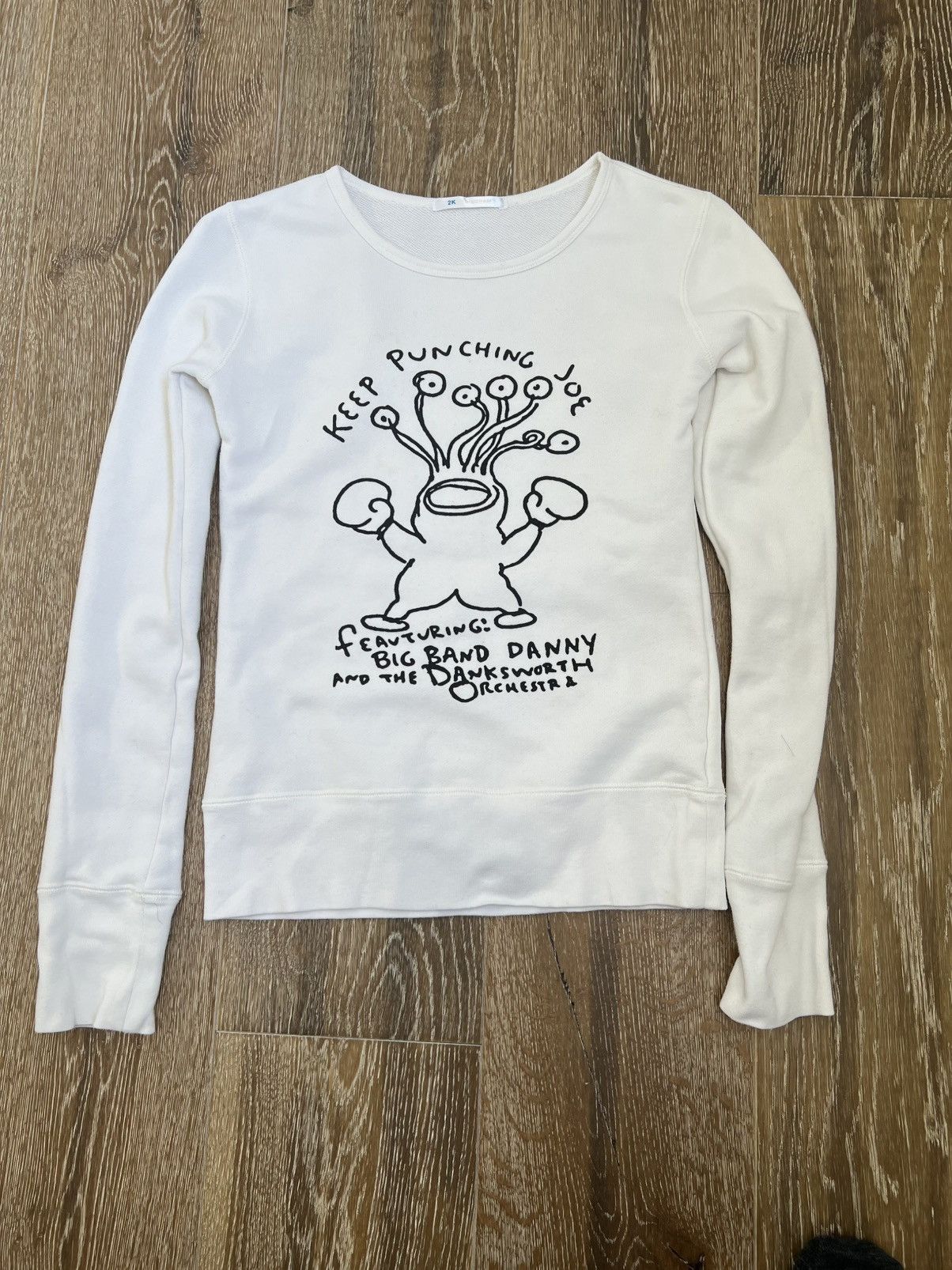 Band Tees × Japanese Brand × Vintage 2k by gingham daniel johnston keep punching joe sweater Size S / US 4 / IT 40 - 1 Thumbnail