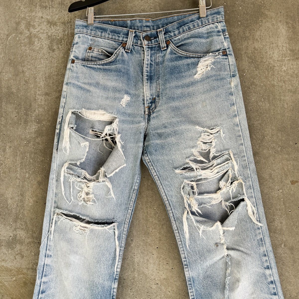 Levi's 80's THRASHED Orange Tab Denim Size US 30 / EU 46 - 2 Thumbnail