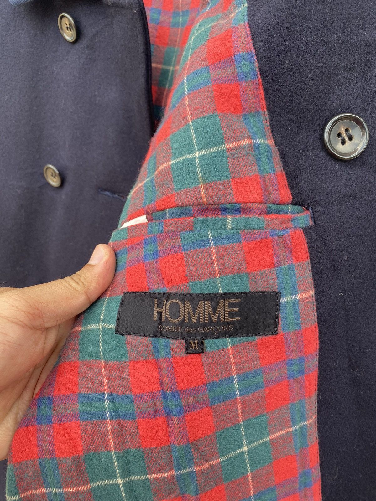 Comme des Garcons Vintage Comme Des Garcons Homme Wool Coat Size US M / EU 48-50 / 2 - 5 Thumbnail