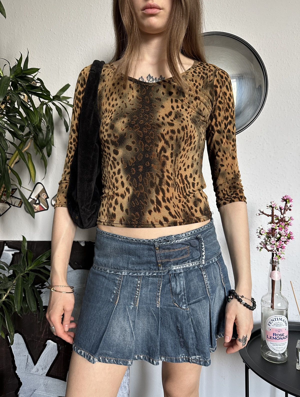 Vintage Vintage Slim Gorgeous Leopard Cheetah Print Top Y2K Size S / US 4 / IT 40 - 2 Thumbnail