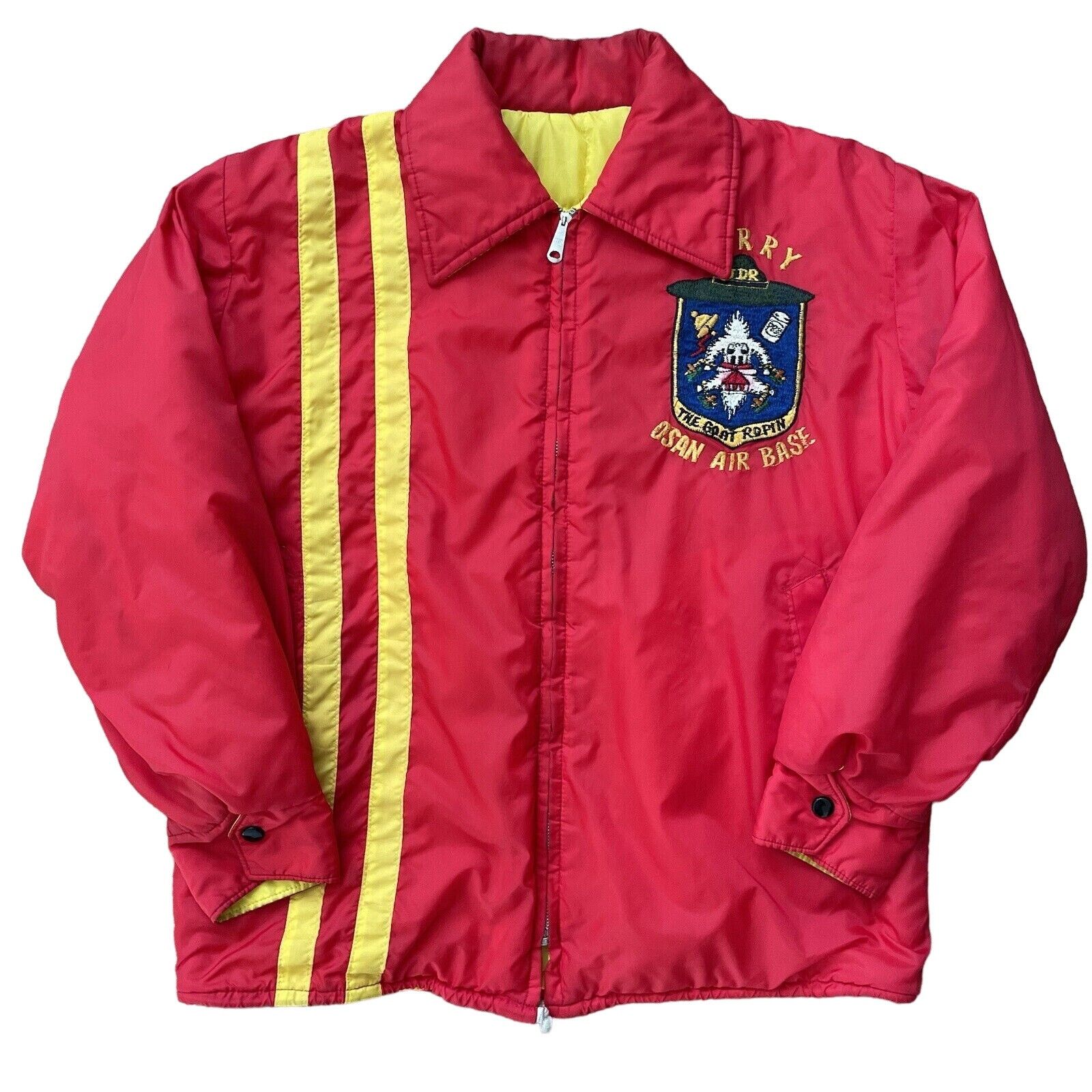 Vintage Korean Souvenir Jacket Size L 1970s US Air Force