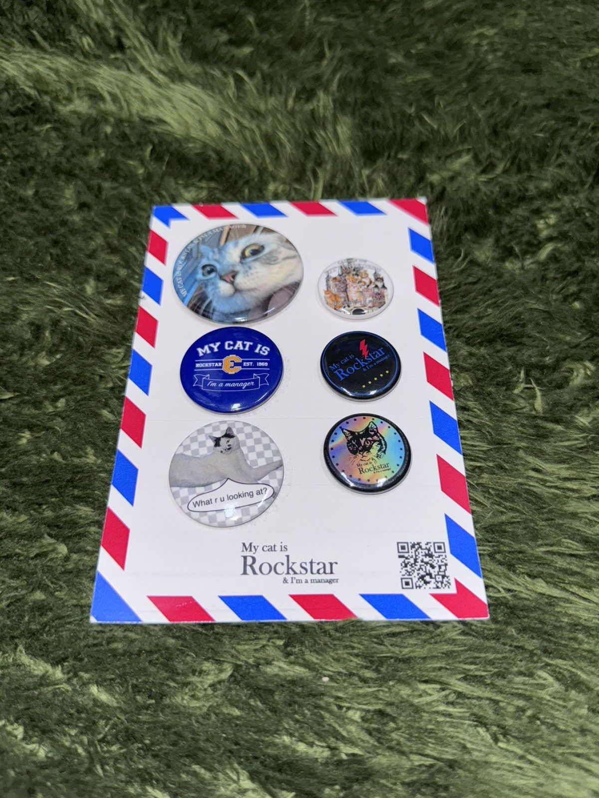 Other joegush (korean brand) MY CAT IS ROCKSTAR pin button #2 Size ONE SIZE - 2 Thumbnail