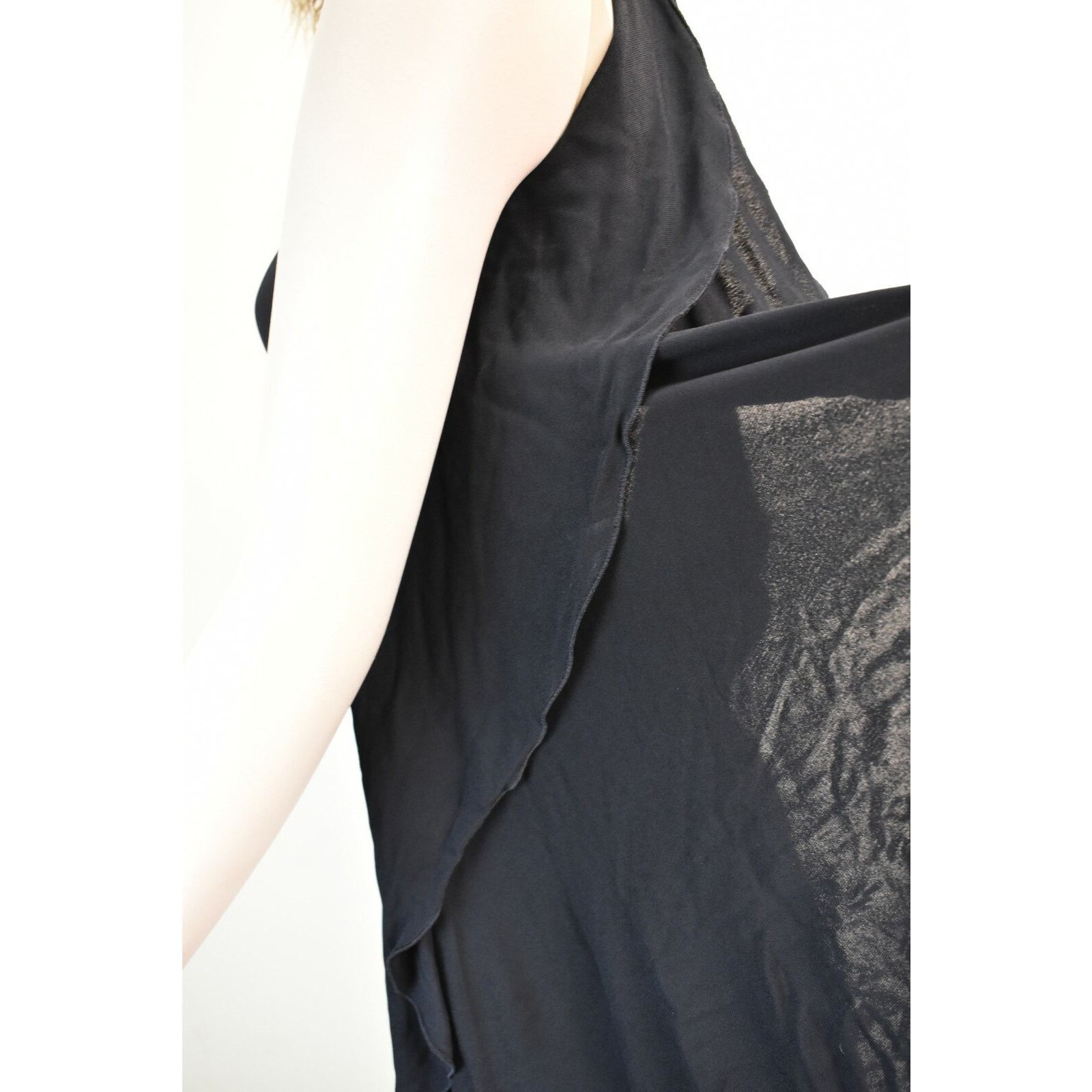 Chanel NEW CHANEL BLACK VISCOSE SLEEVELESS EVENING DRESS 36 FR $2K Size S / US 4 / IT 40 - 8 Thumbnail