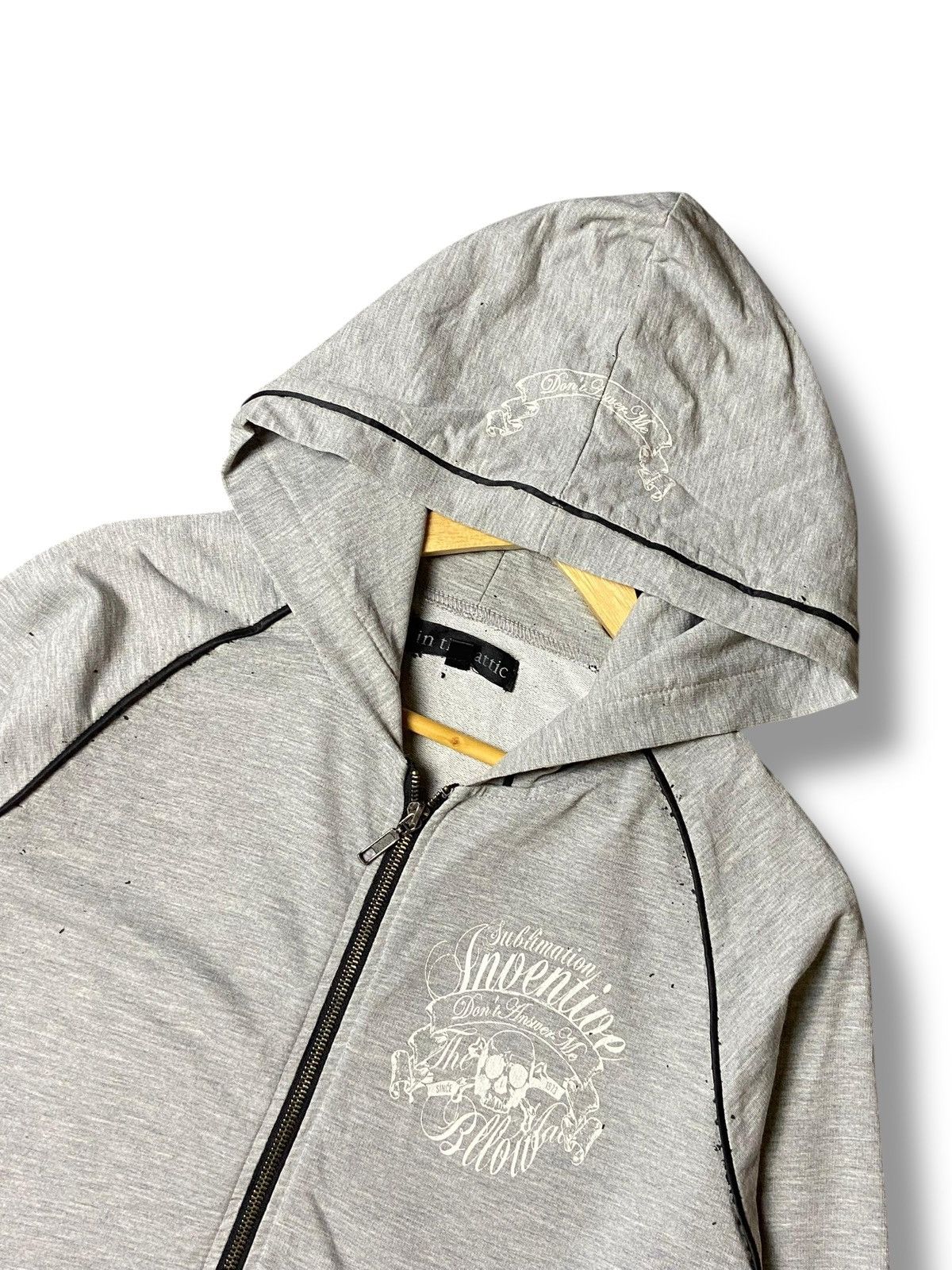 In The Attic × Seditionaries × Vintage In The Attic Skull Printed Zipped Hoodies (130) Size US M / EU 48-50 / 2 - 9 Thumbnail