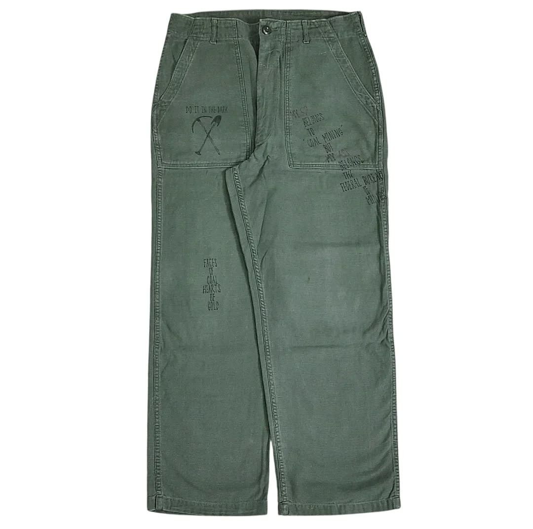 パンツ 1970s US ARMY BAKER PANTS modified 60s 70s Vintage Military U.S. Army Og-107 Baker Pants Size