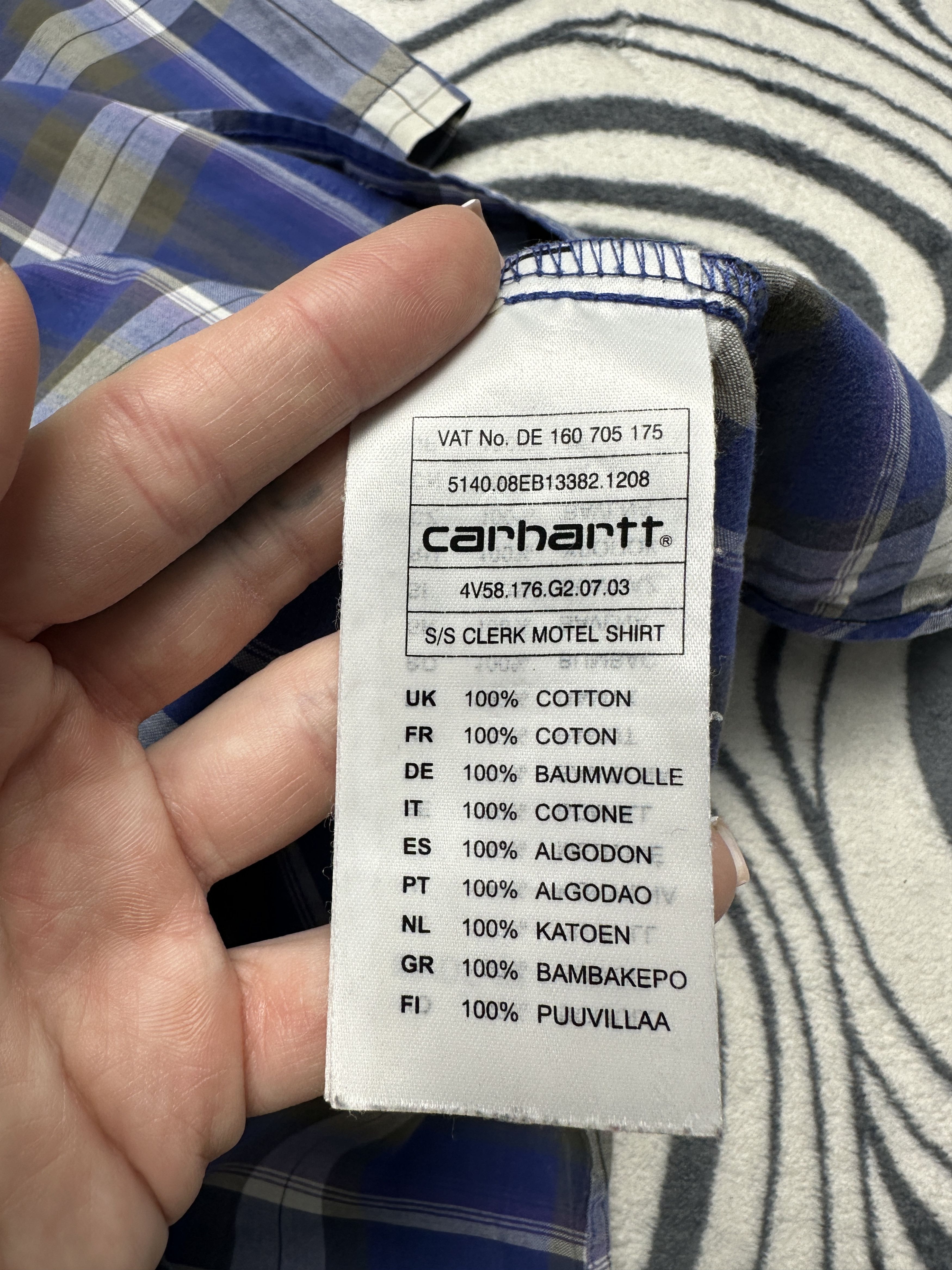 Carhartt × Vintage Carhartt Mens Clerk Motel Short Sleeve Plaid Shirt Size US M / EU 48-50 / 2 - 5 Thumbnail