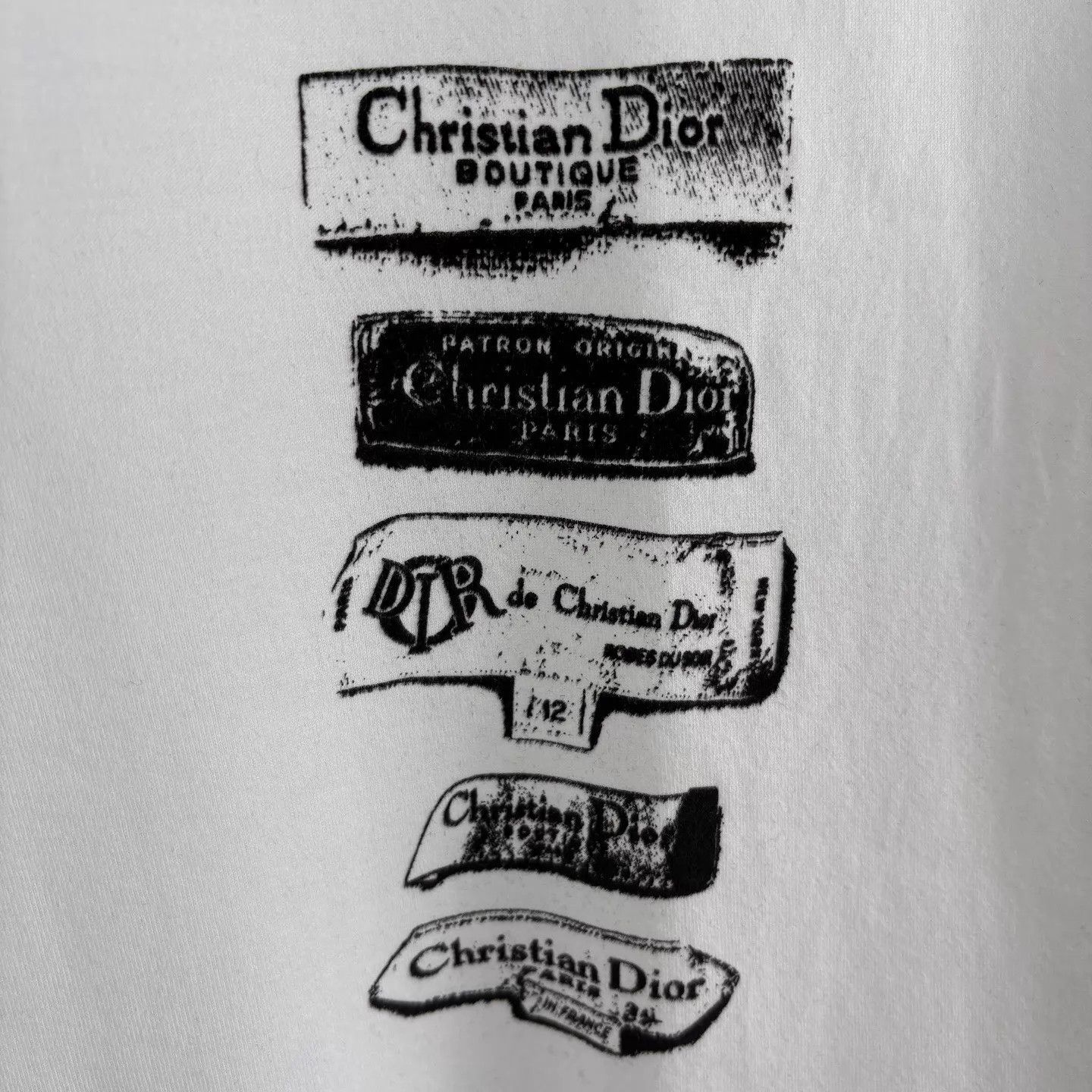 Dior Dior Flocked Archive Label Short Sleeve Tee XS New Size US XS / EU 42 / 0 - 4 Thumbnail