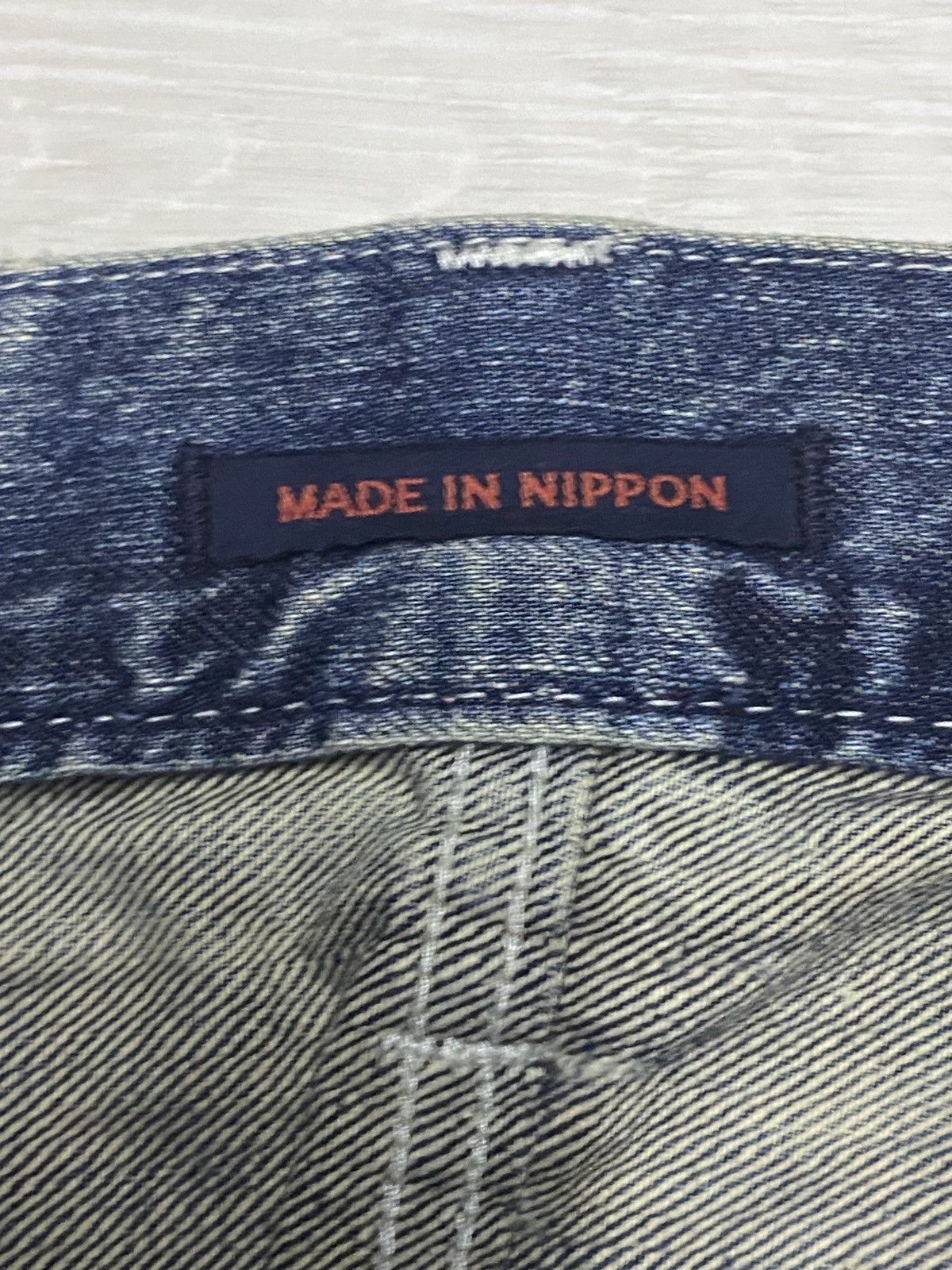 Tornado Mart Vintage BlueWay Garment Jeans Maker Crack Wash Flare Jeans Size US 33 - 15 Thumbnail