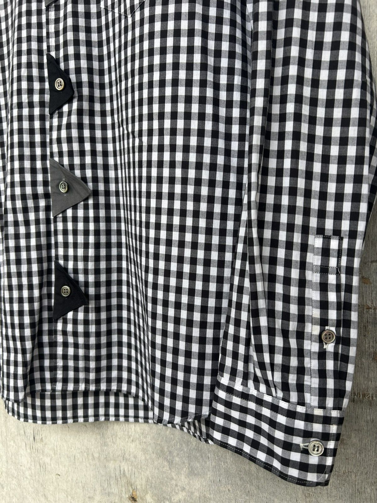 Issey Miyake Frapbois Gingham Check Shirt Size XS / US 0-2 / IT 36-38 - 5 Thumbnail