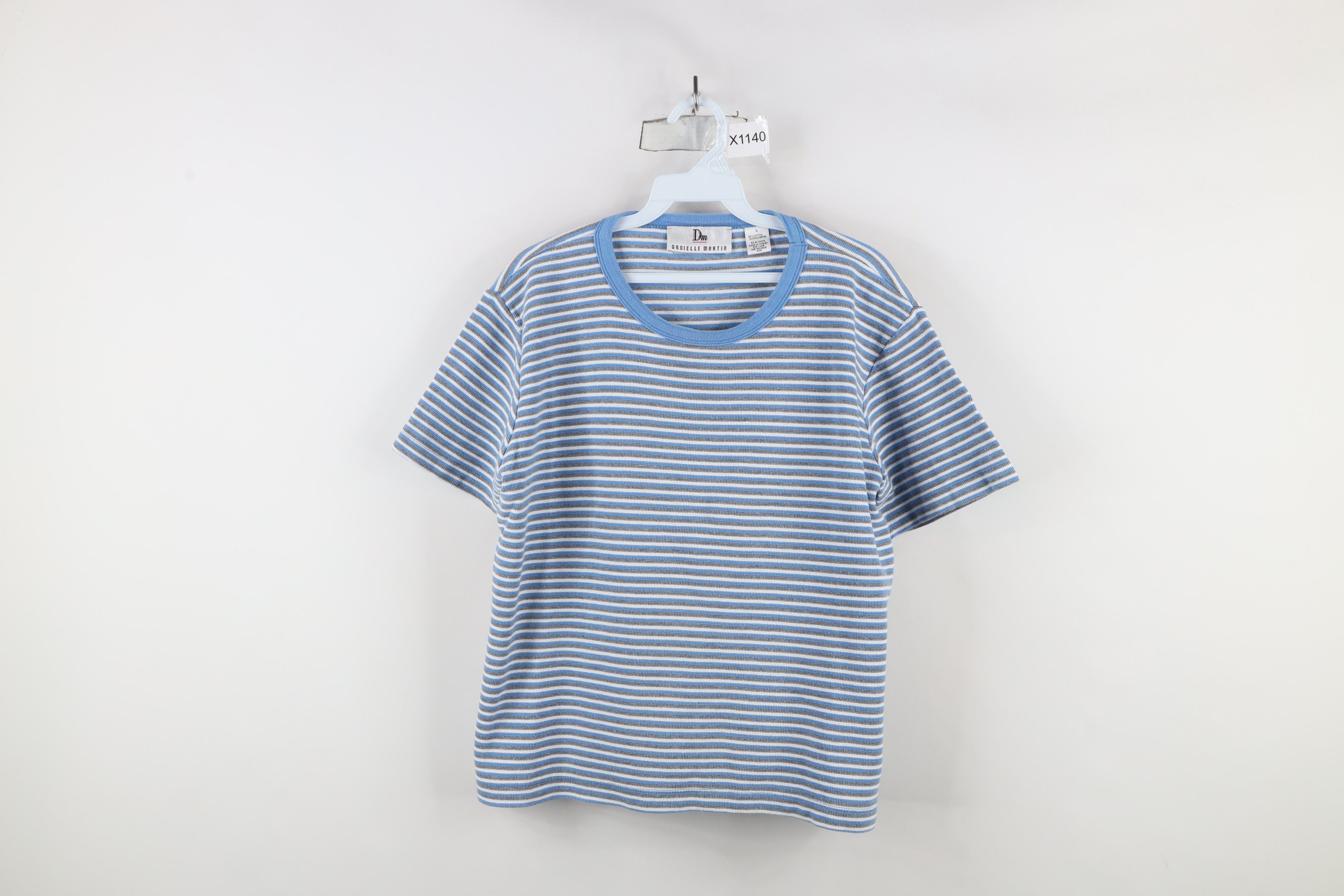 Vintage Vintage 90s Streetwear Babydoll Striped Thermal Knit T-Shirt Size L / US 10 / IT 46 - 1 Thumbnail