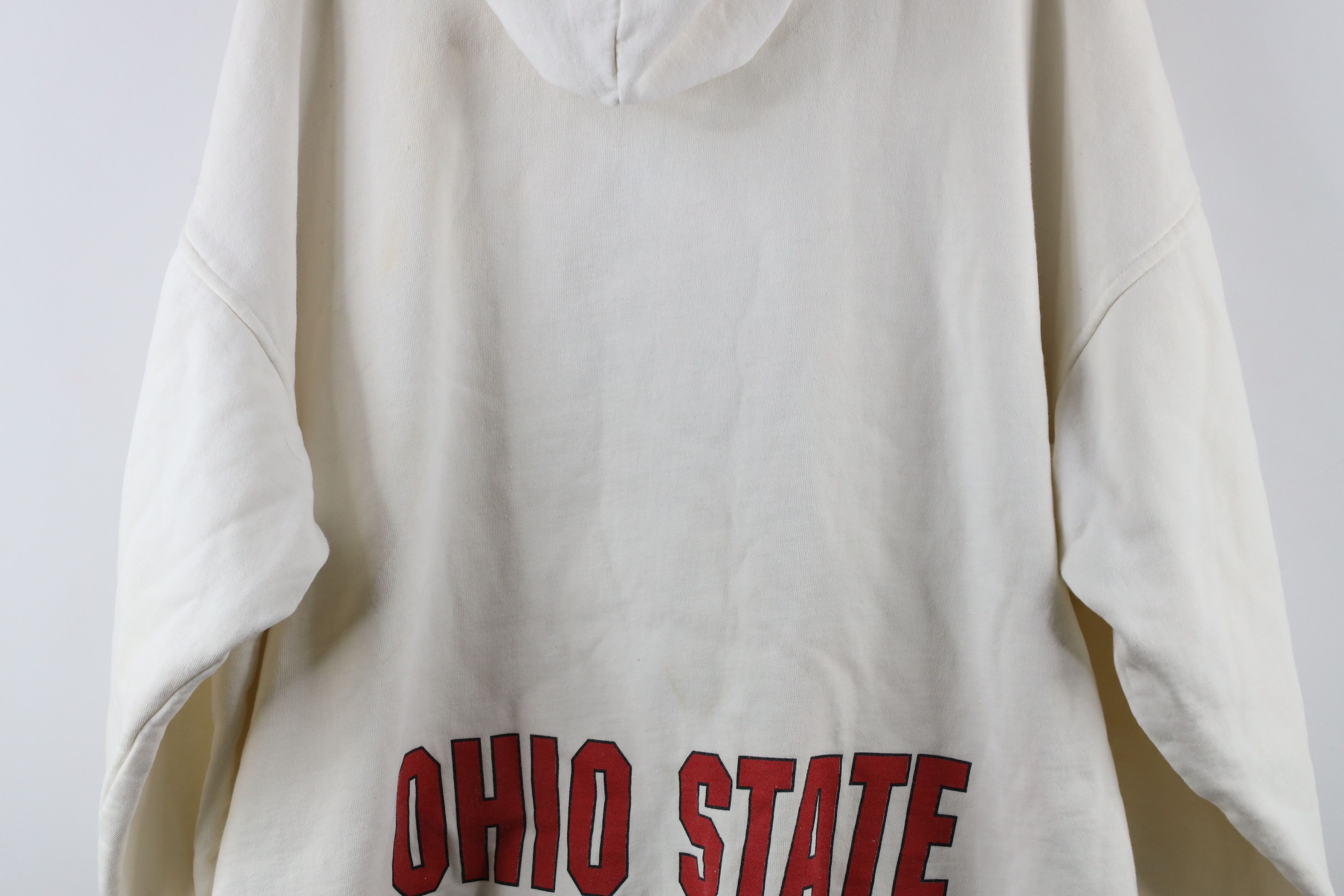 Vintage Vintage 90s Baggy Ohio State University Hoodie White USA Size US L / EU 52-54 / 3 - 14 Thumbnail