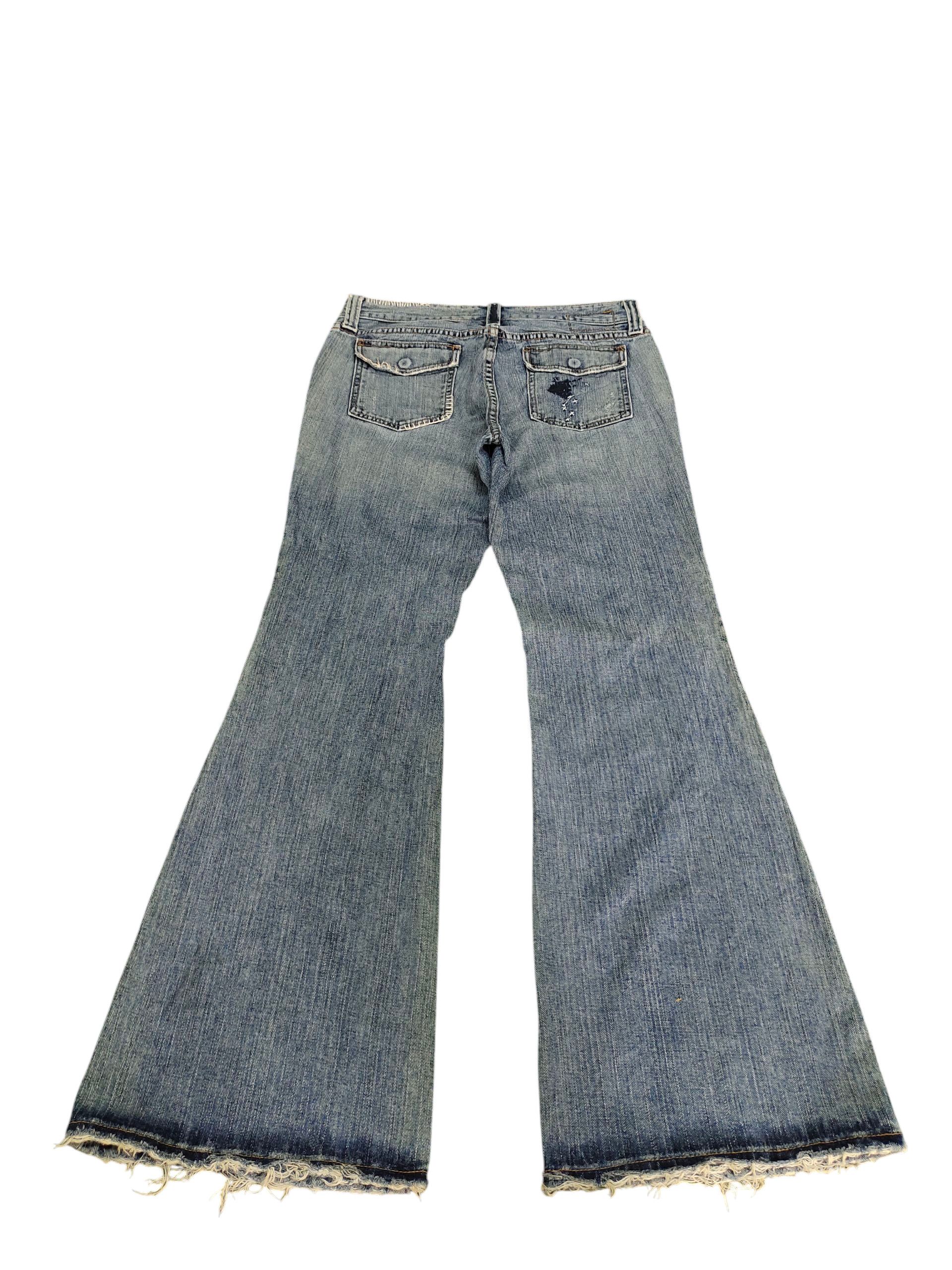 If Six Was Nine Flare Jeans Gap Distress Denim Bootcut Low Rise Size US 32 / EU 48 - 7 Thumbnail