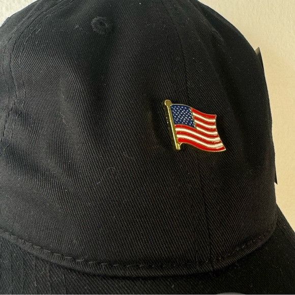 Designer NWT RAPID DOMINANCE USA FLAG PIN RELAXED FIT BLACK DAD HAT Size ONE SIZE - 5 Thumbnail