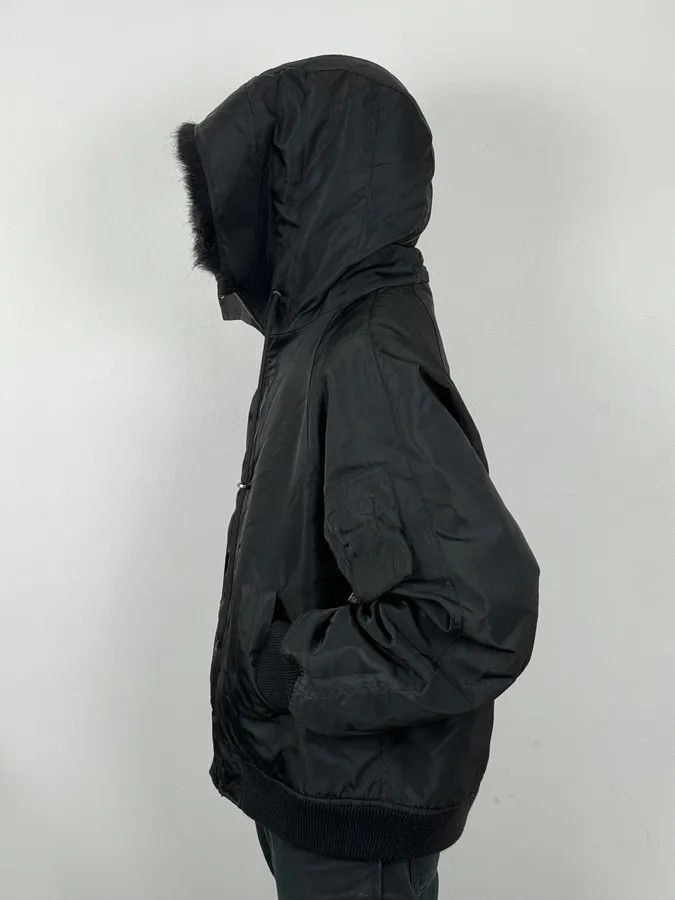 Versace AW2003 Versace Black Fur Zip Hood Aviator Bomber Jacket Size US L / EU 52-54 / 3 - 4 Thumbnail