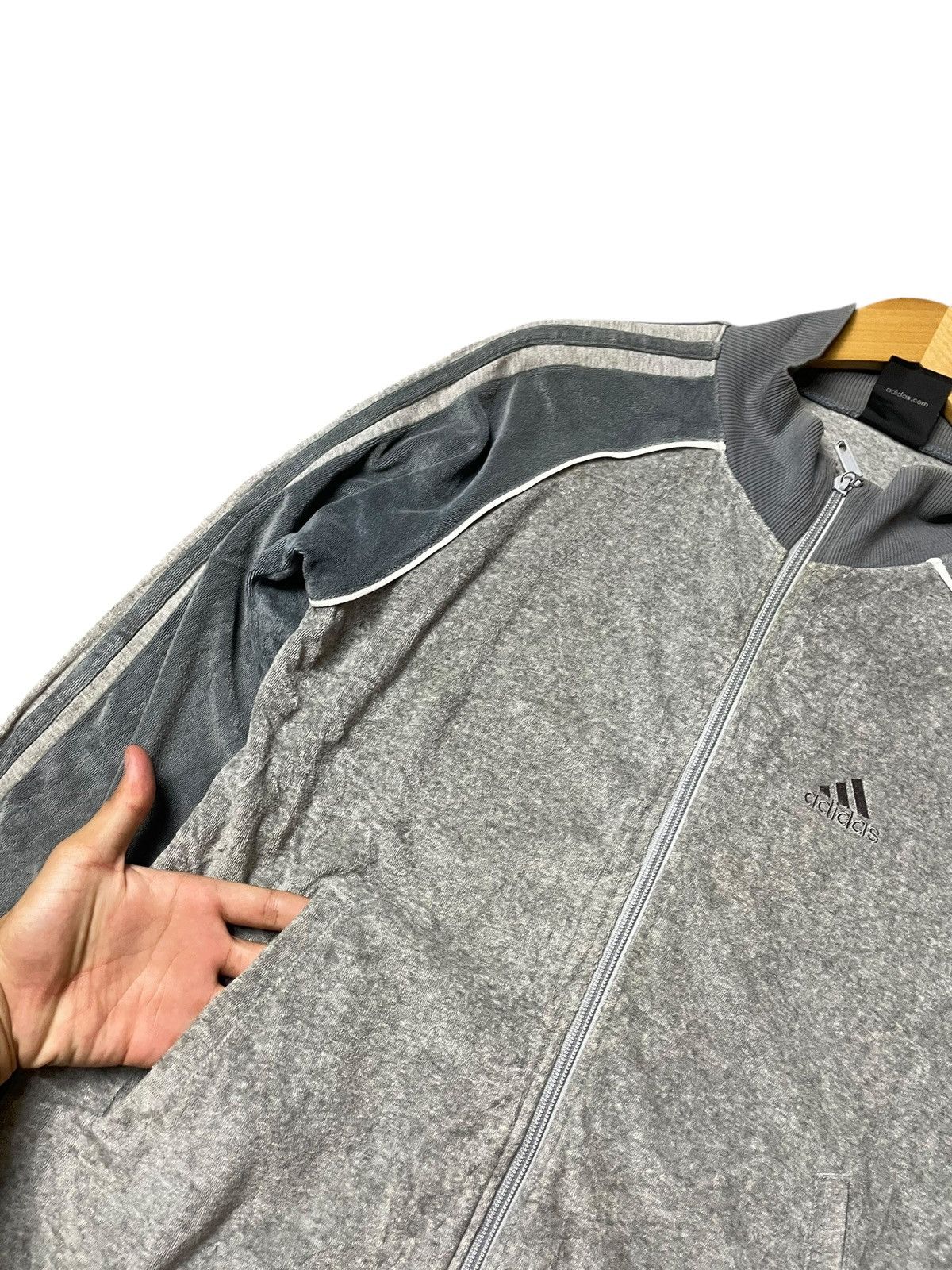 Adidas × Vintage ADIDAS Fleece Track Sportswear Jacket (105) Size US S / EU 44-46 / 1 - 5 Thumbnail