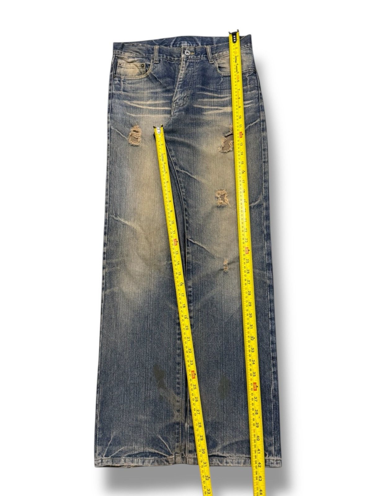 Hysteric Glamour Vintage Y2K Japanese Brand distressed jeans Crazy Fade | W31 Size US 31 - 12 Thumbnail