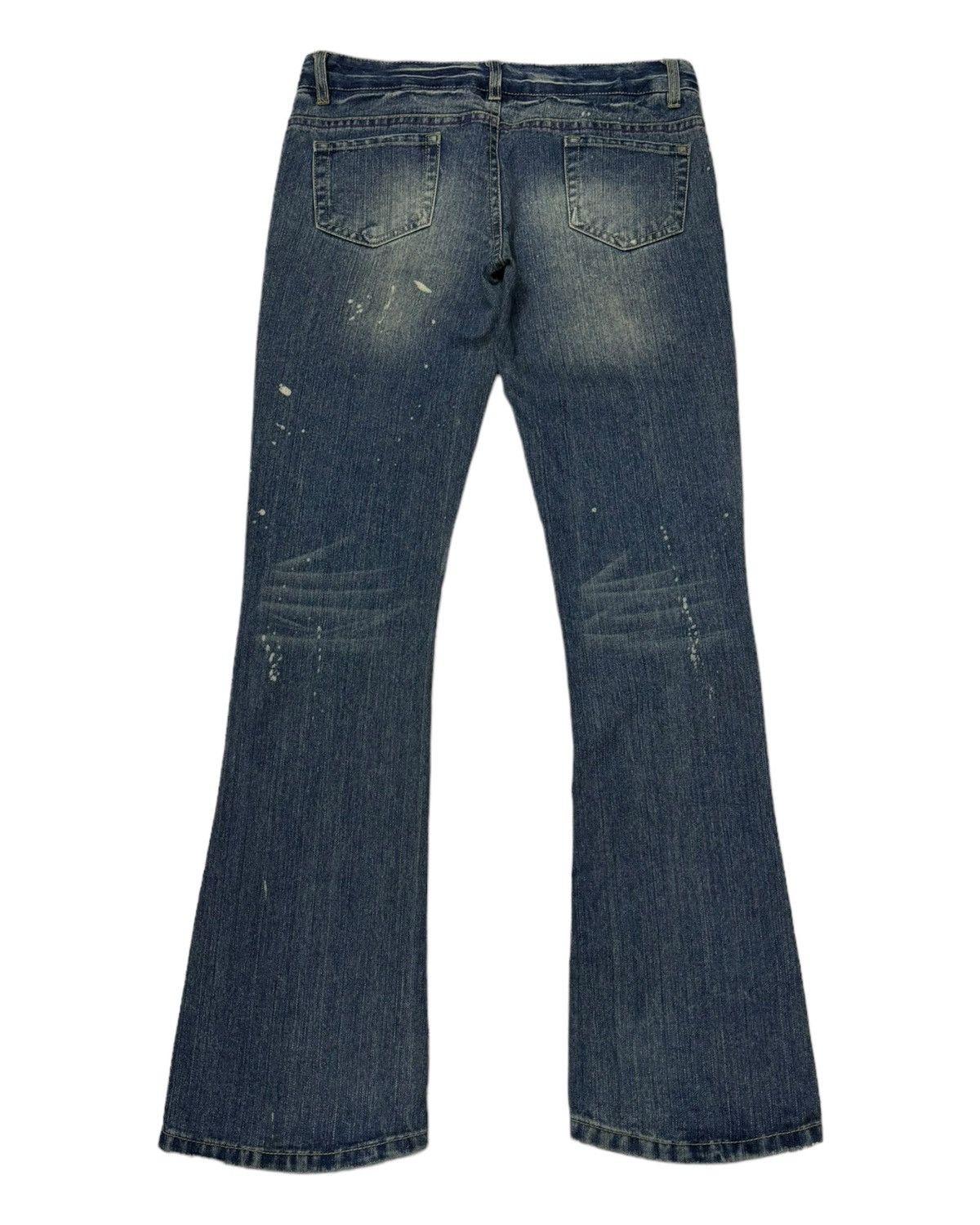 If Six Was Nine VINTAGE MISS ARTEMIS FLARED JEANS DISTRESS RARE FLARE DENIM Size 32" / US 10 / IT 46 - 2 Thumbnail