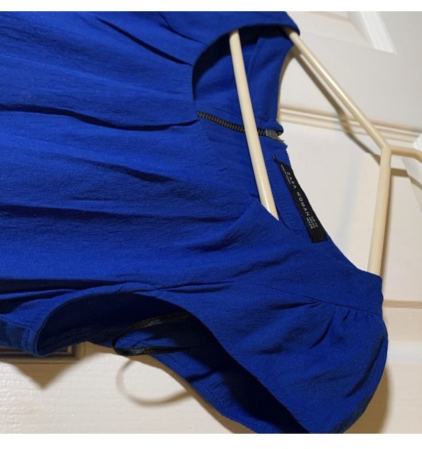 Zara Royal Blue Blouse - Zara Basica Size XS / US 0-2 / IT 36-38 - 2 Thumbnail
