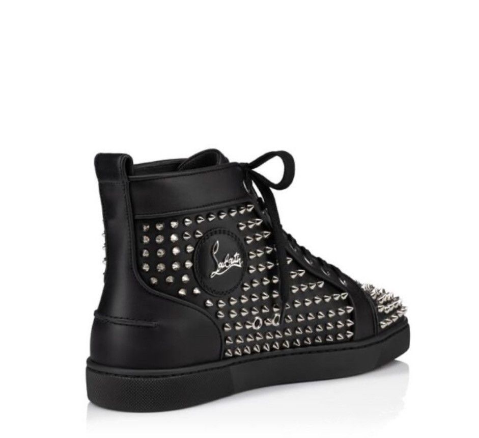 Christian Louboutin o1s1wg110924-louis-junior-spikes-sneaker-in Black Size US 10 / EU 43 - 3 Thumbnail