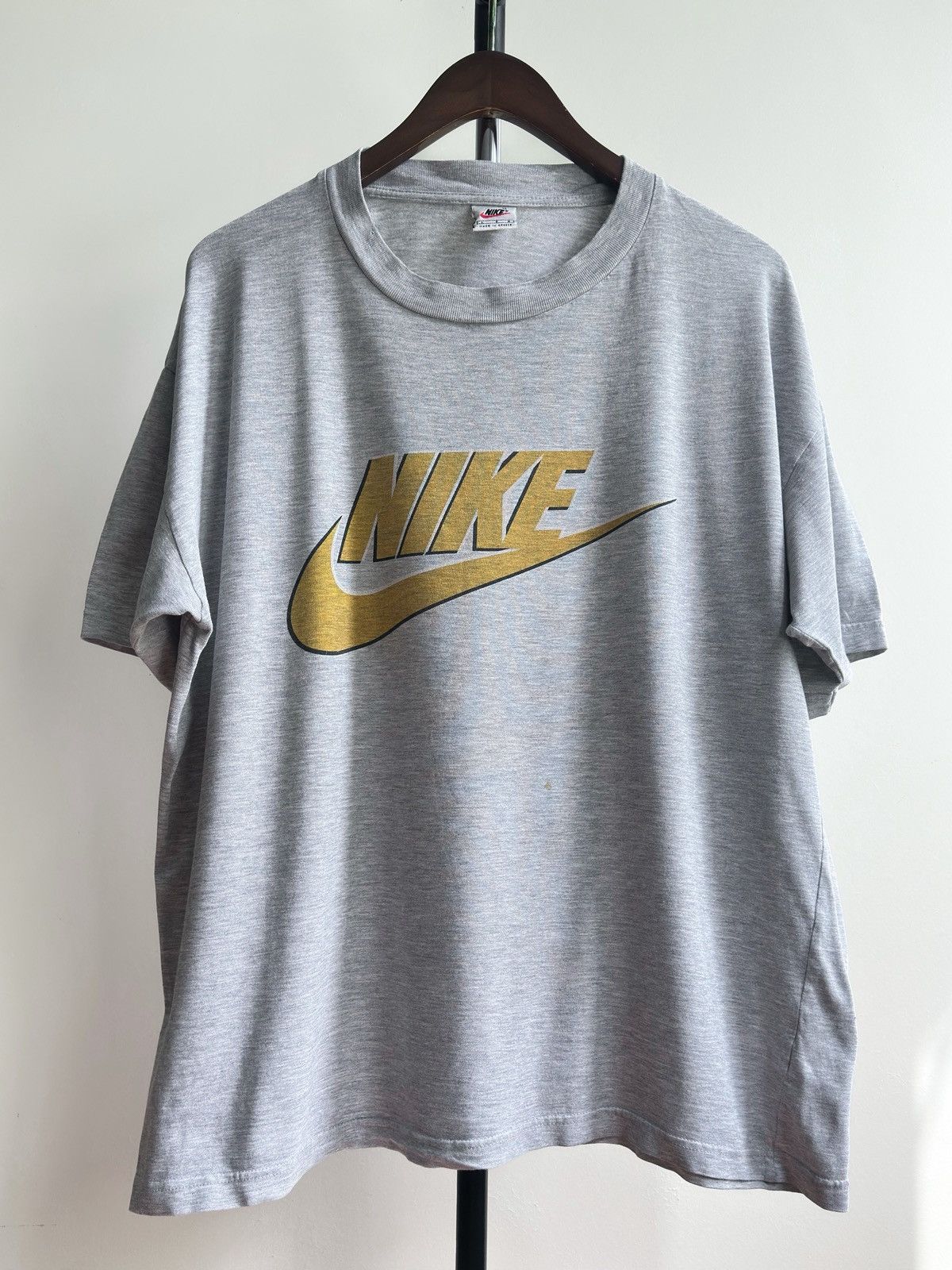Nike × Vintage Vintage 90s Nike Swoosh Big Logo Tee Size US L / EU 52-54 / 3 - 1 Thumbnail