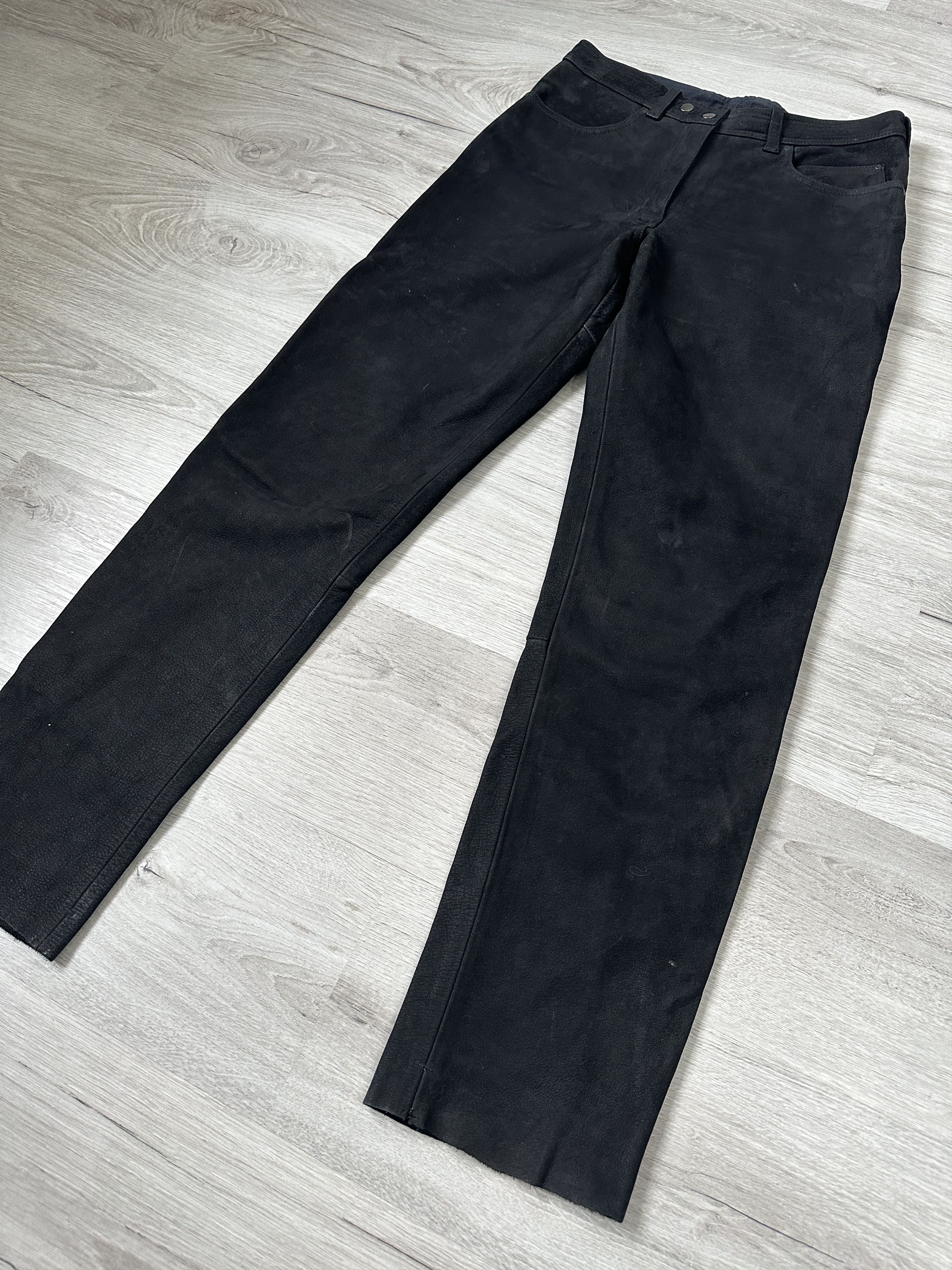 Japanese Brand × Leather × Vintage Vintage Leather SAFE Pants Black Moto Bike Size US 36 / EU 52 - 5 Thumbnail