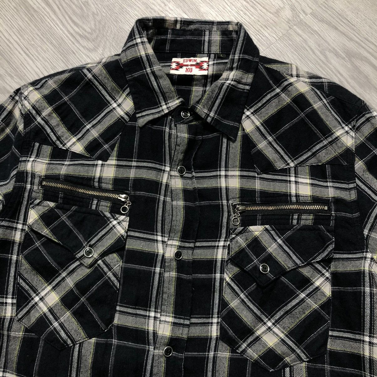 Edwin 2000s Edwin Japan Western Cowboy Button Up Shirt Black Size US L / EU 52-54 / 3 - 3 Thumbnail