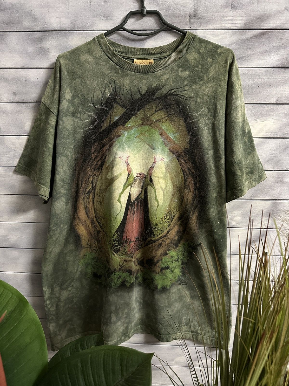 The Mountain Rare Vintage T-Shirt The Mountain 2000 Wizard Green Tee Size US XL / EU 56 / 4 - 1 Thumbnail