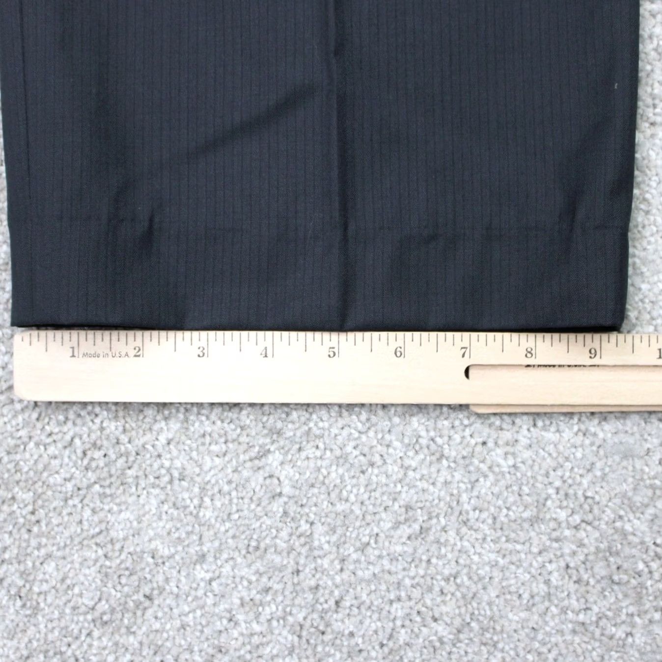 Liz Claiborne Claiborne Pants Mens 40x30 Gray Flat Front Dress Pants NWT Regular Inseam 30 Polyester Rayon Wool Front Type: Flat Front Mens Size US 40 / EU 56 - 4 Thumbnail