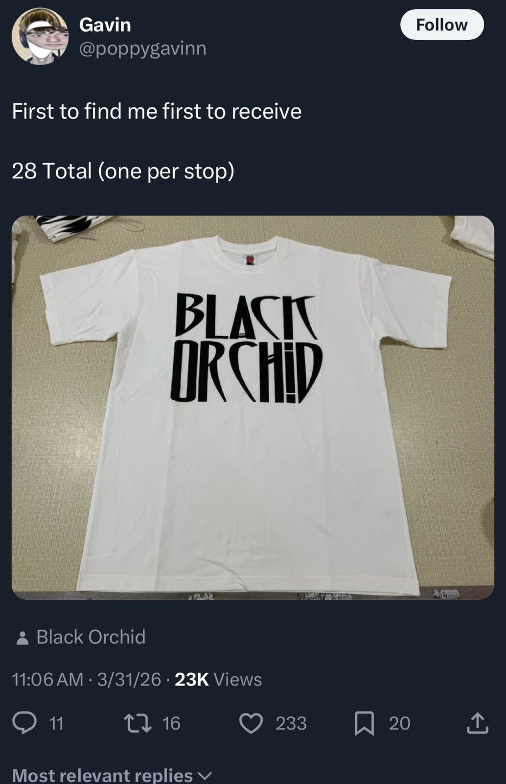 Other Black orchid rare che encore merch Size US L / EU 52-54 / 3 - 3 Thumbnail