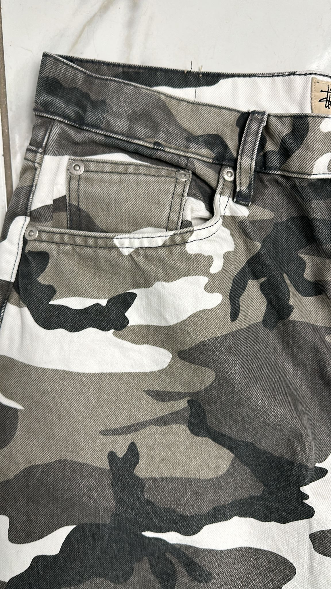 Stussy × Vintage Stussy Snow Camo Big Ol Denim Jeans 32 Size US 32 / EU 48 - 5 Thumbnail