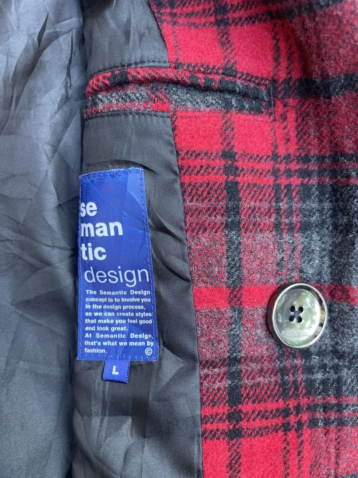 Japanese Brand Semantic Design Vintage Plaid Double Breasted Jacket Size US S / EU 44-46 / 1 - 7 Thumbnail
