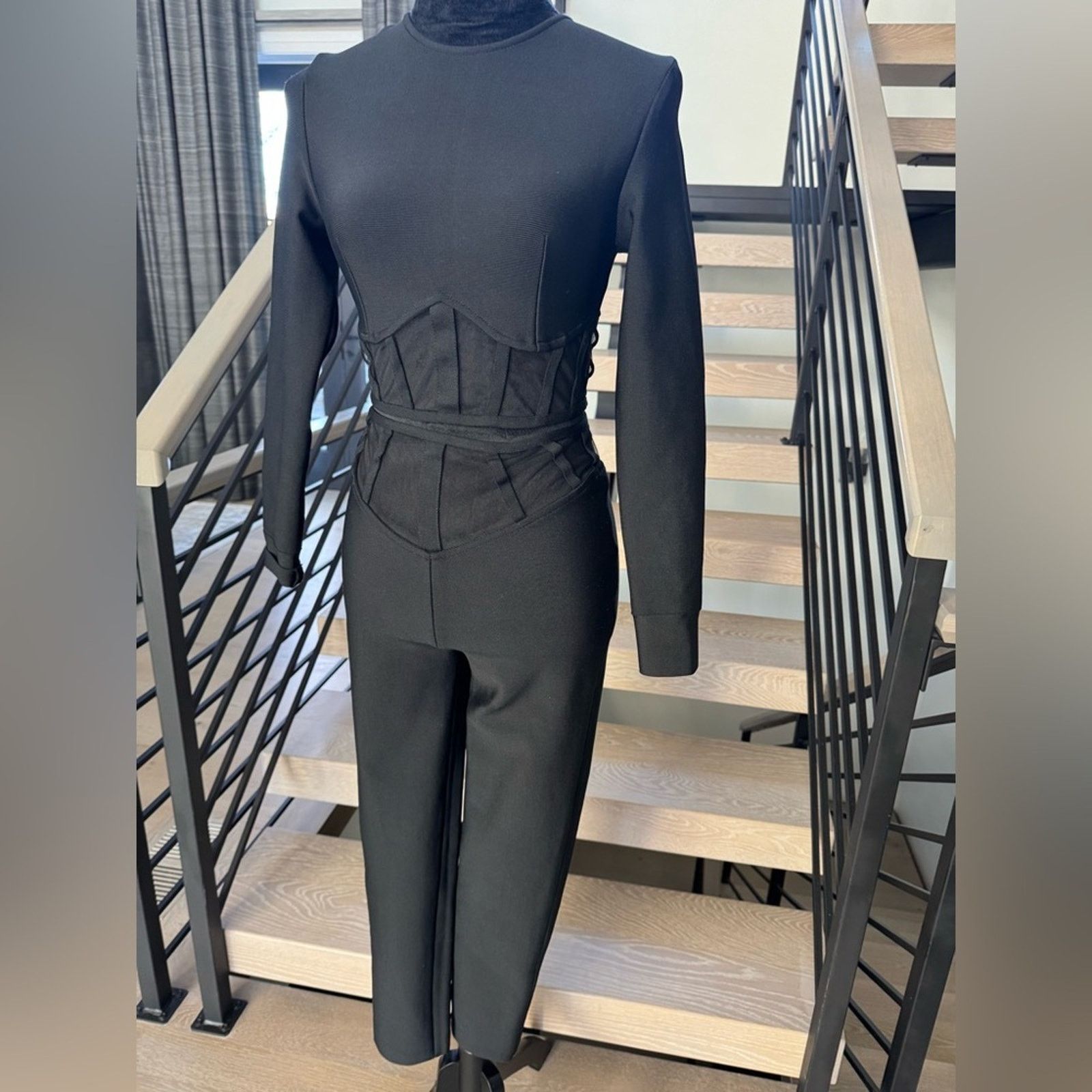 Other New Y2K Black Mesh Panel 2 piece set with matching pants Size 25" / US 0 / IT 36 - 8 Thumbnail