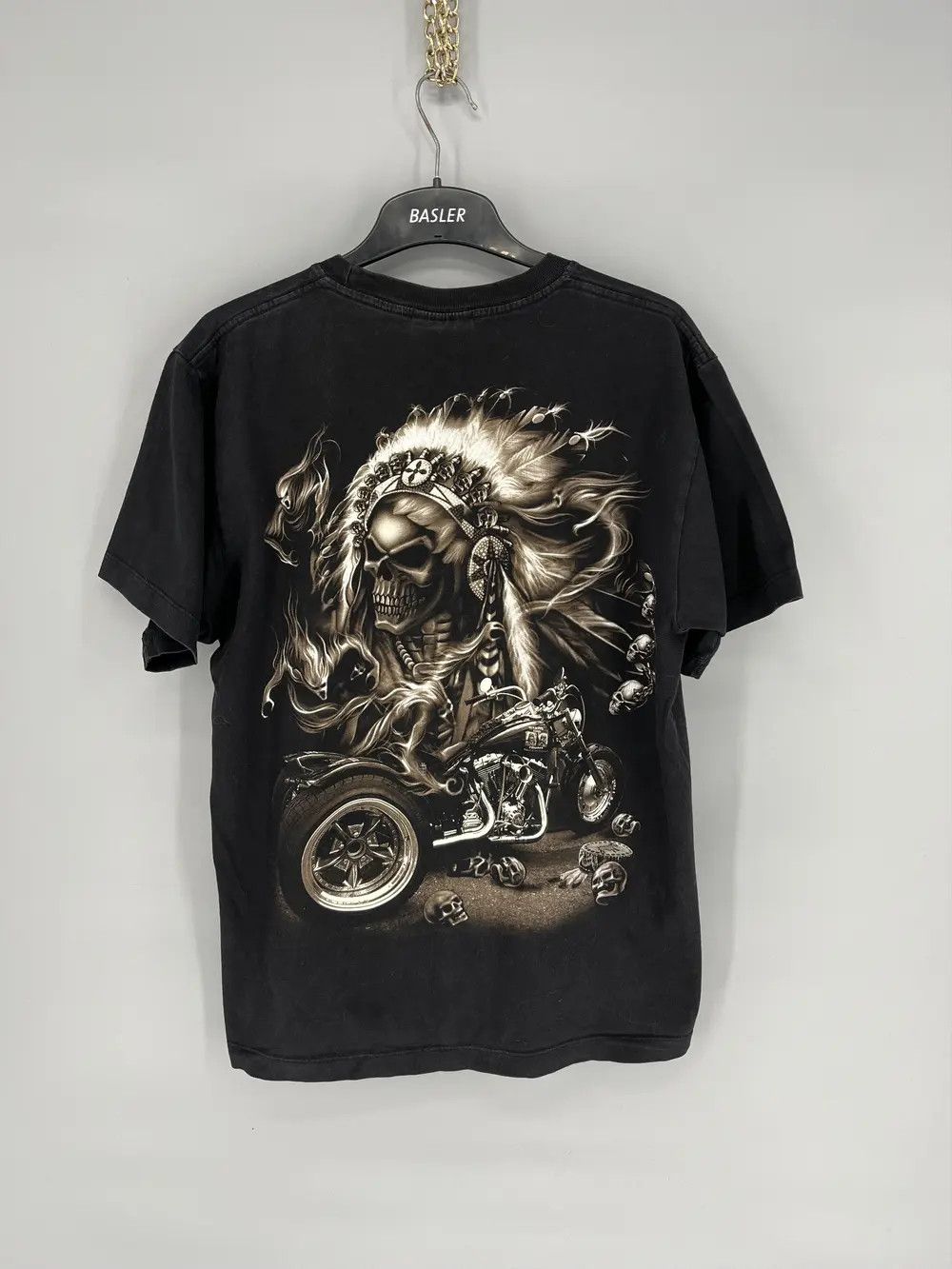 Band Tees Vintage Y2K Devil Skull Tee Horror Face Neon Print Band Rock Size US M / EU 48-50 / 2 - 8 Thumbnail