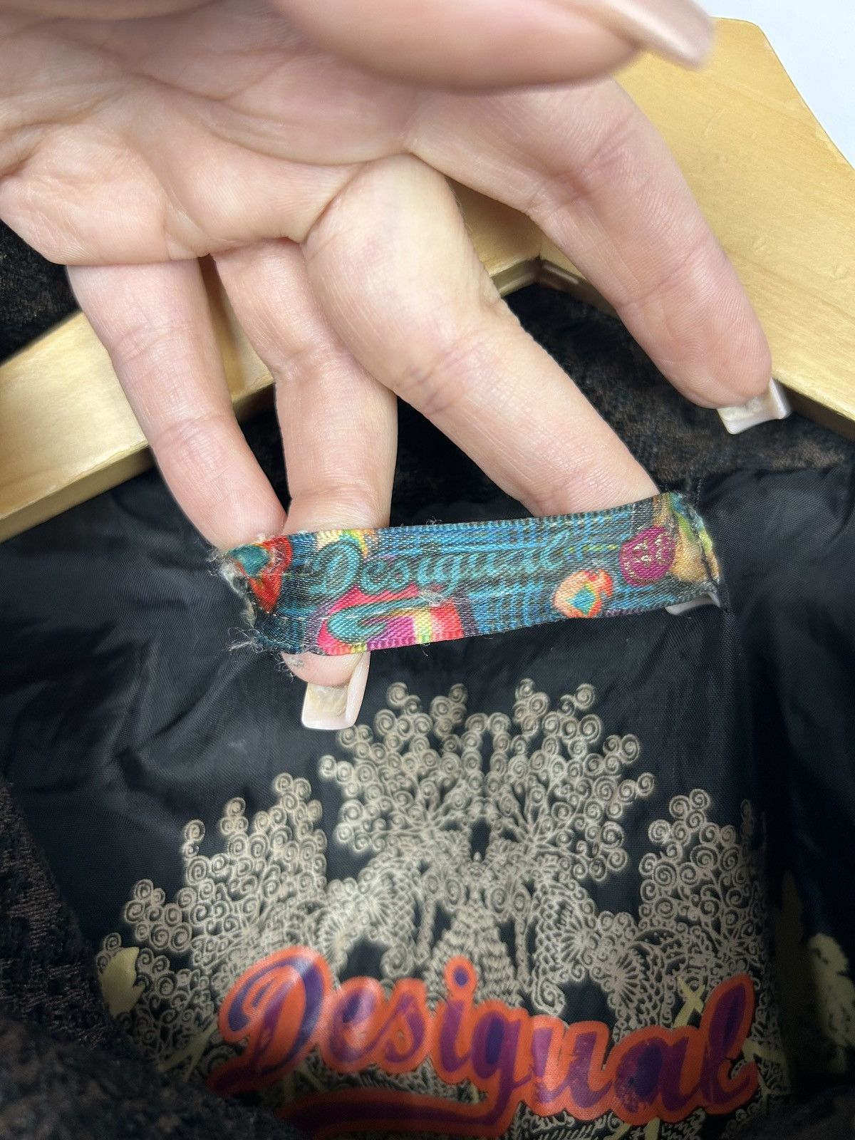 Desigual Desigual Ladies Coat Snake Pattern Y2K Women’s Size 46 Black Size XL / US 12-14 / IT 48-50 - 15 Thumbnail