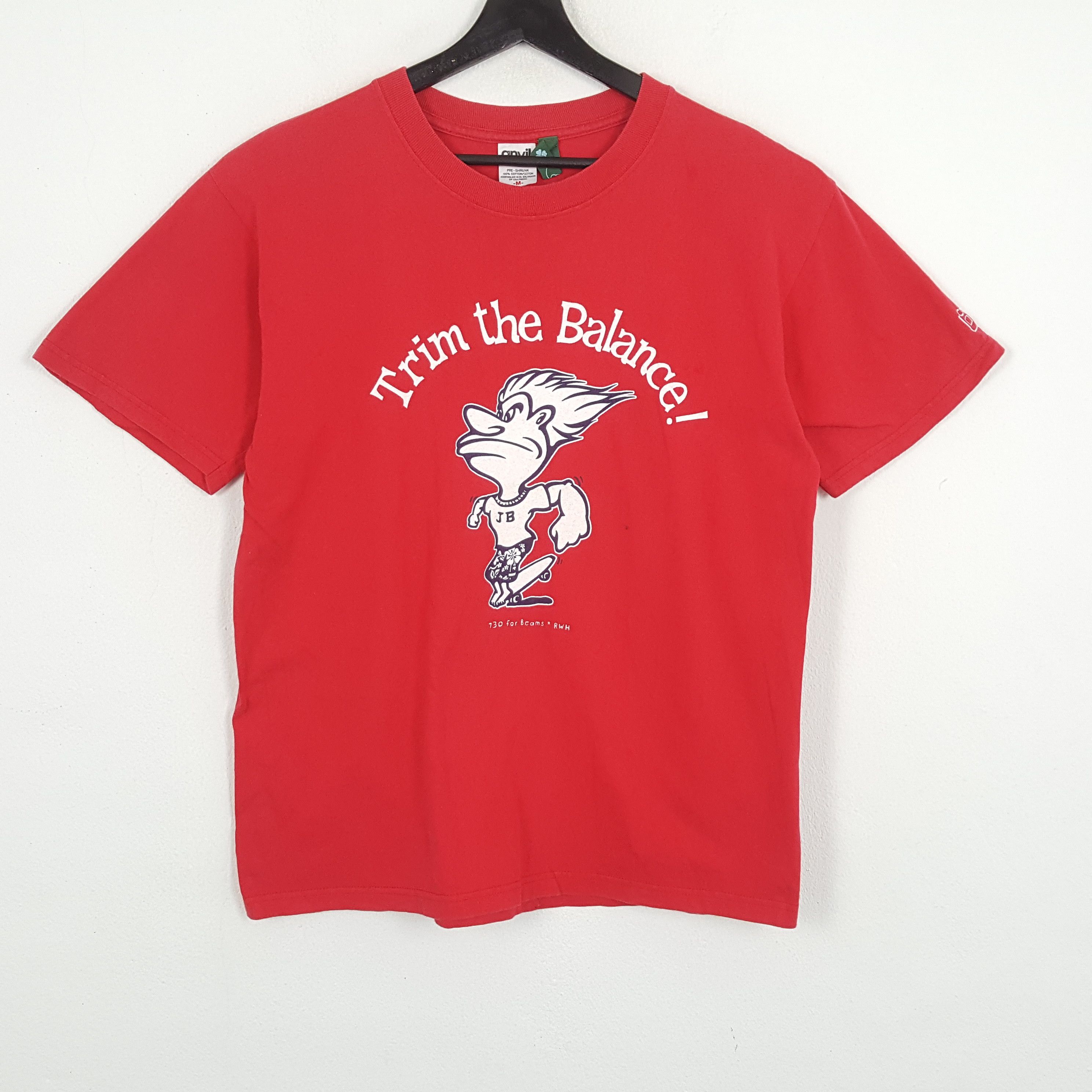 Vintage TRIM THE BALANCE Streetwear Skateboard Style Tshirt Size US L / EU 52-54 / 3 - 1 Thumbnail